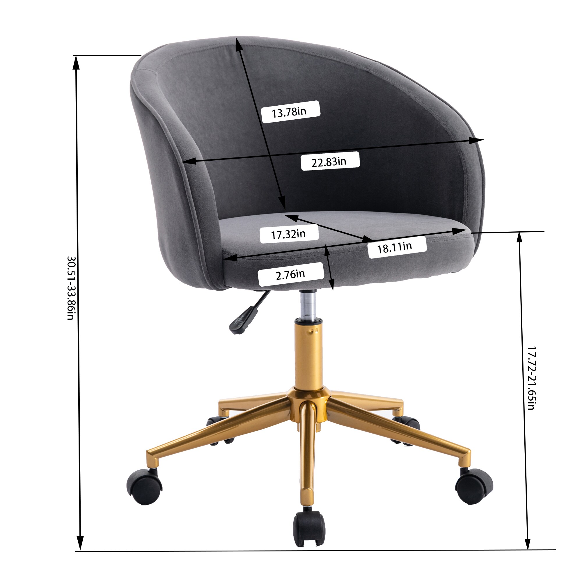 CASAINC CMC-6228W-DKBU Office-Chairs - View #7