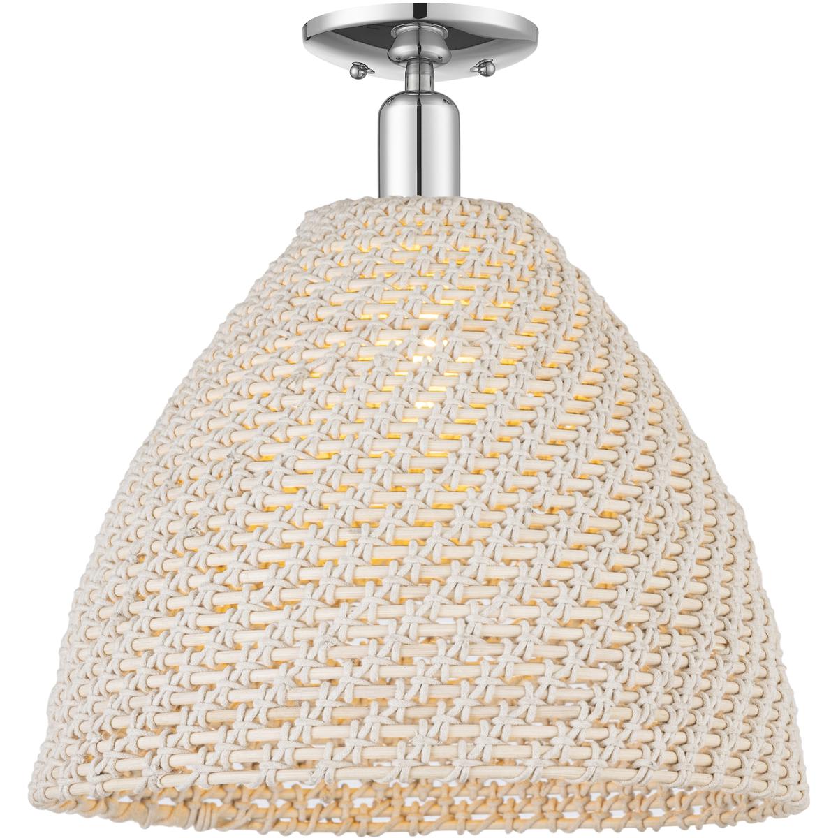 Innovations Lighting 2870018 716-1C-PC-NBD-16-NAT Natural Ballston Dome Semi-Flush Mount