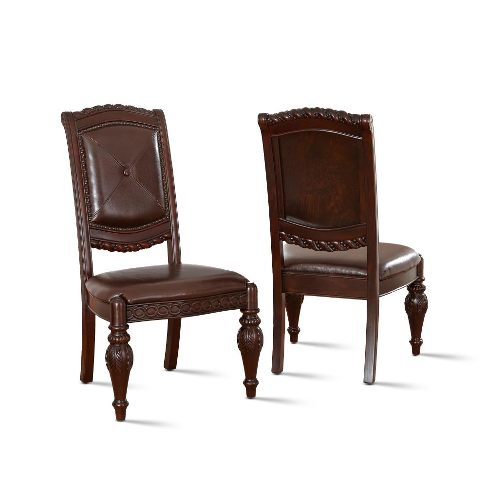 traditional leather dining chairs