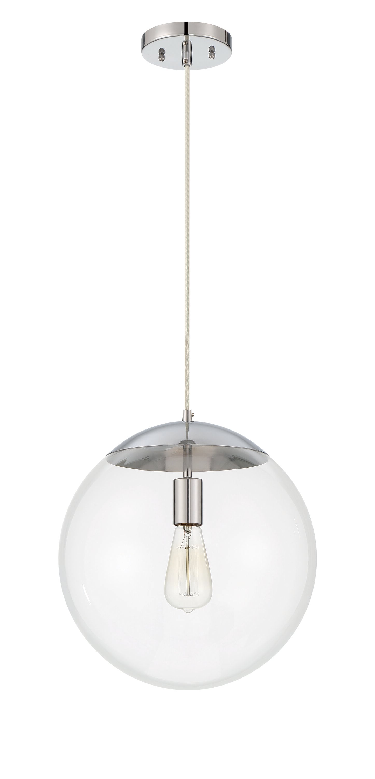 Craftmade 56893-CH Gaze Chrome Modern/contemporary Clear glass Globe Medium Hanging Pendant light
