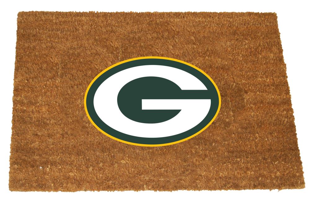 The Memory Company NFL-GBP-1689 Green Bay Packers 29.5-in x 19.5-in Team Coir Non-Slip Grip Outdoor Decorative Sports Door Mat
