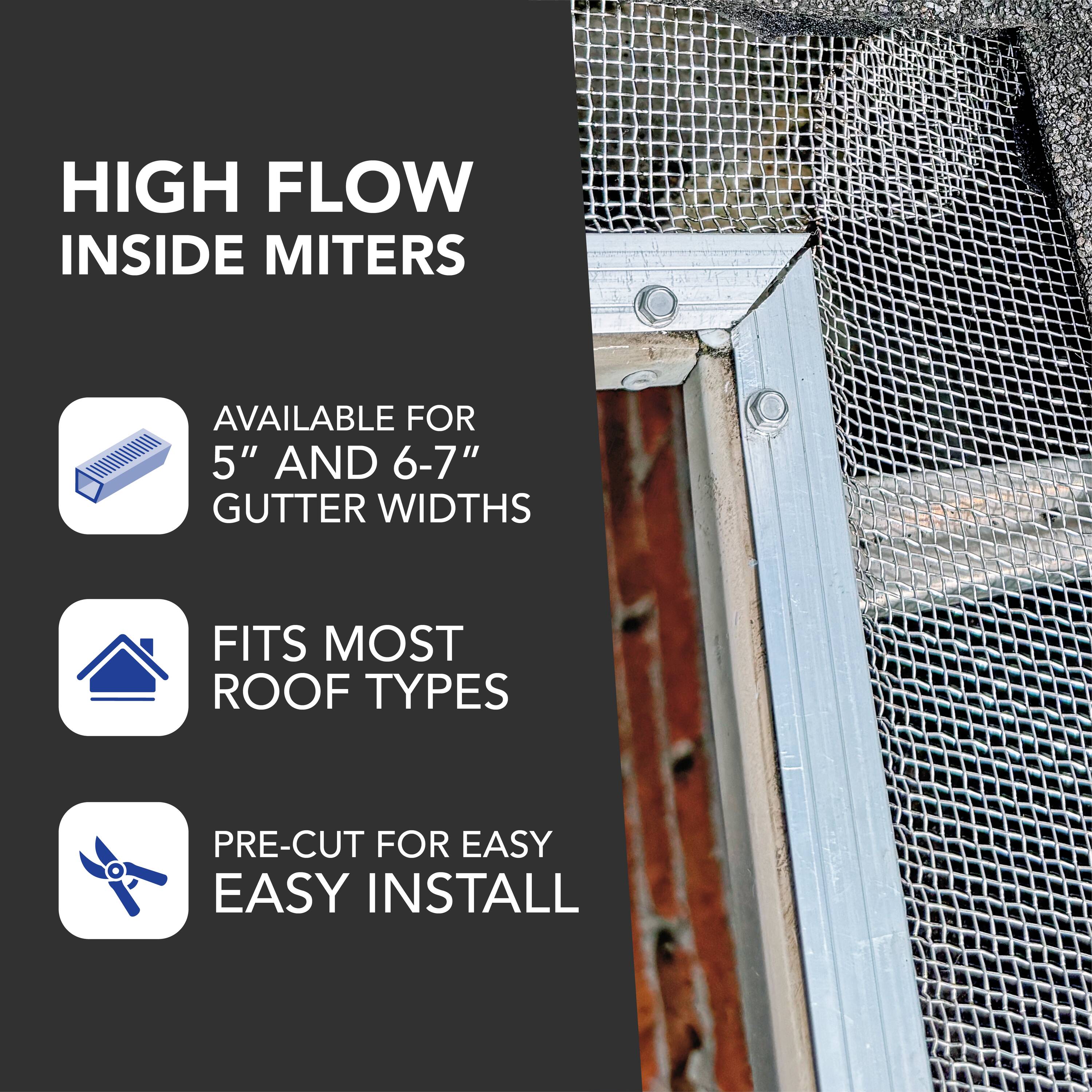 Atlas Gutter Guard High Flow Inside Miter Stainless steel Stainless ...