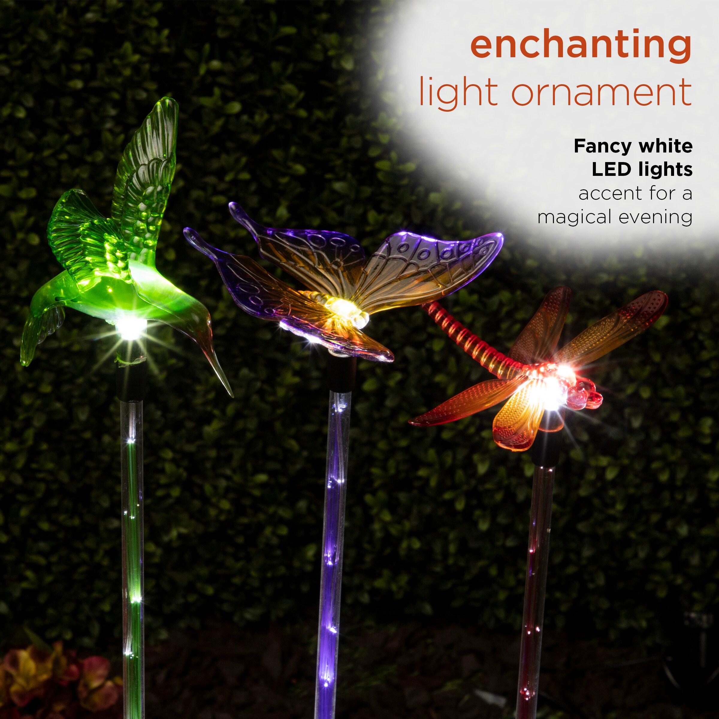 white butterfly solar lights