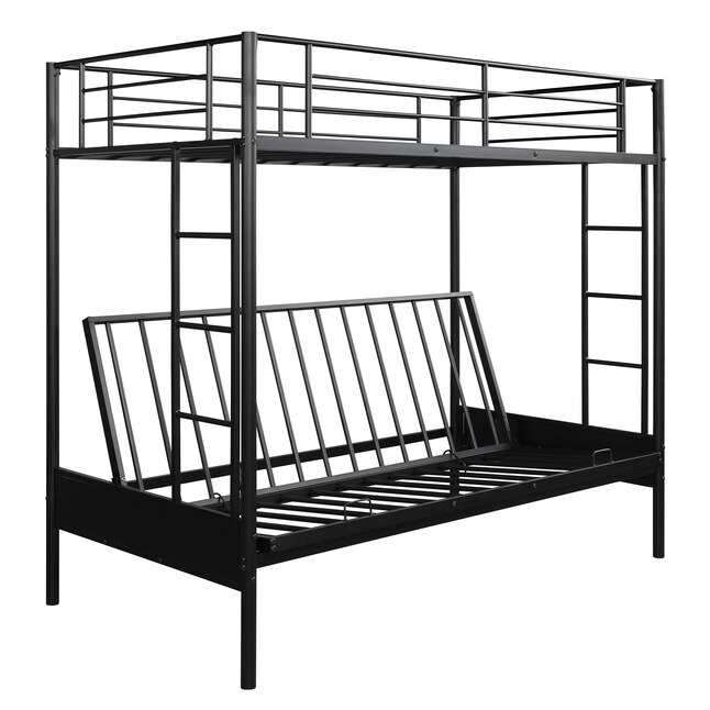 Full Metal Bunk Bed Black Twin Over, Black Metal Bunk Beds Twin Over Full Size