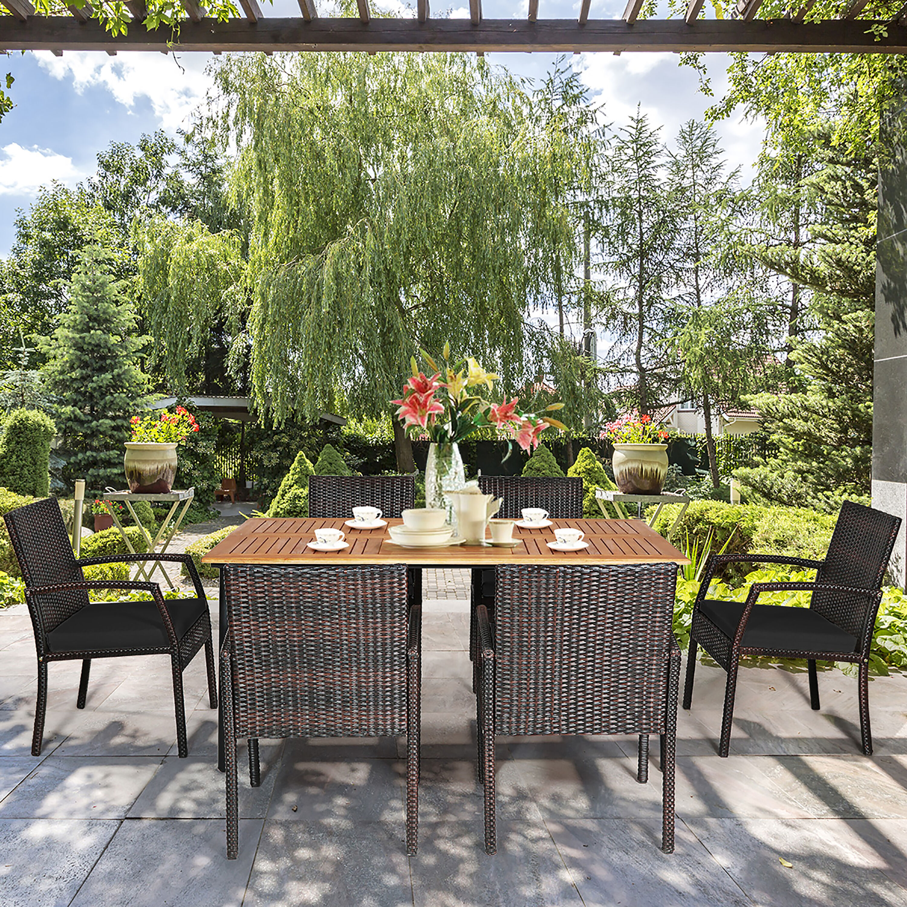 Costway HW70680DK+ Patio-Dining-Sets - View #7