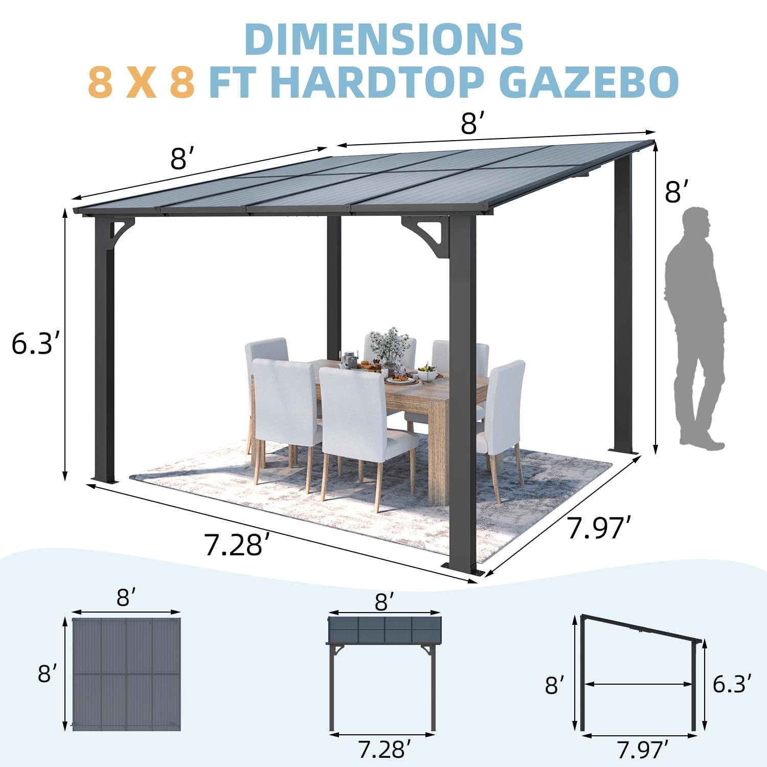 AECOJOY 16400BK-LS01 Wood-Resin-Gazebos - View #6