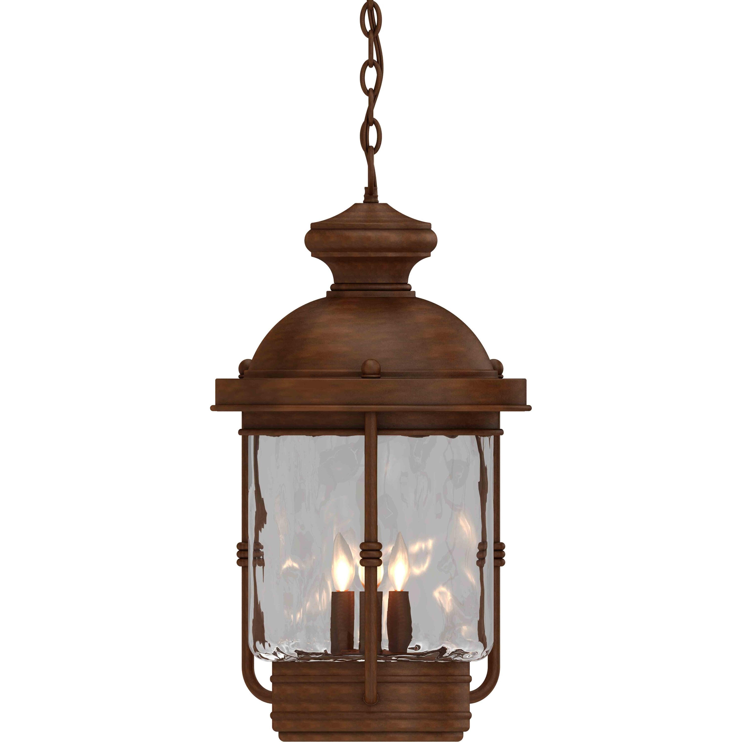 Volume Lighting V8152-42 Sterling 4-Light Burnished Bronze Traditional Clear Glass Lantern Outdoor Hanging Single