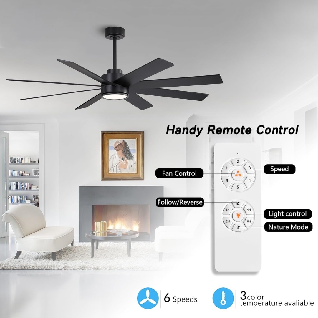 MLIAN WBCF-BS287-BK Ceiling-Fans - View #2
