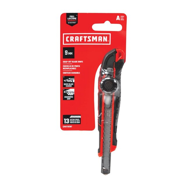 CRAFTSMAN 9mm 1-Blade Utility Knife (Snap-Off Blade) CRAFTSMAN 9mm 1-Blade Utility Knife (Snap-Off Blade)