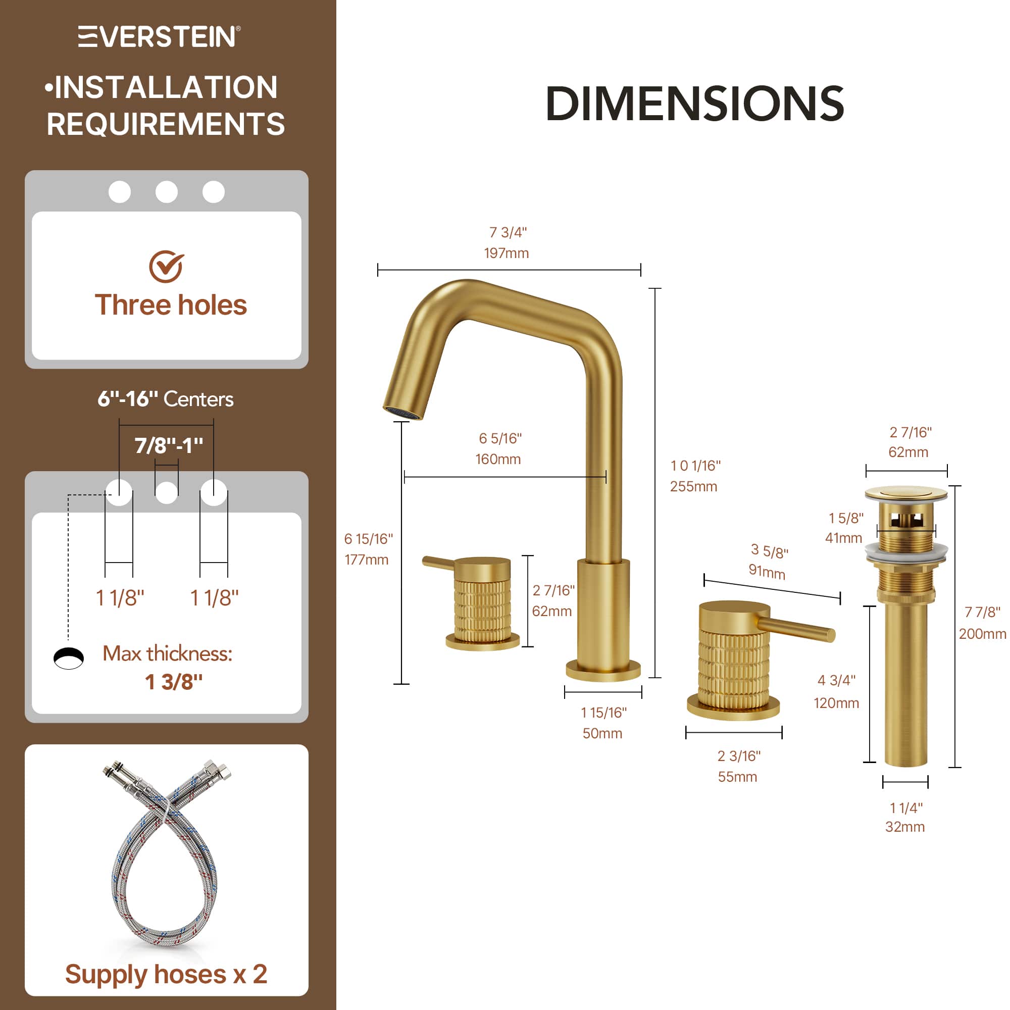 EVERSTEIN SFS-1322B-GD Lavatory-Faucets - View #12