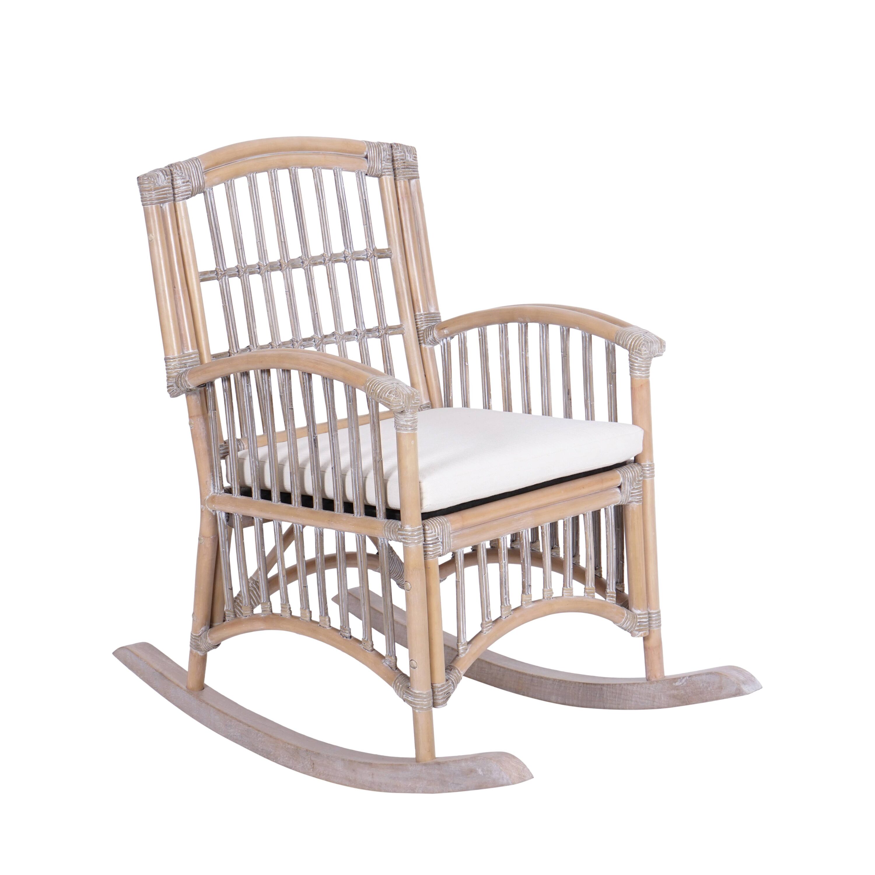 JONATHAN Y Coastal Gray White Wash Rocking Chair in the Chairs department at Lowes