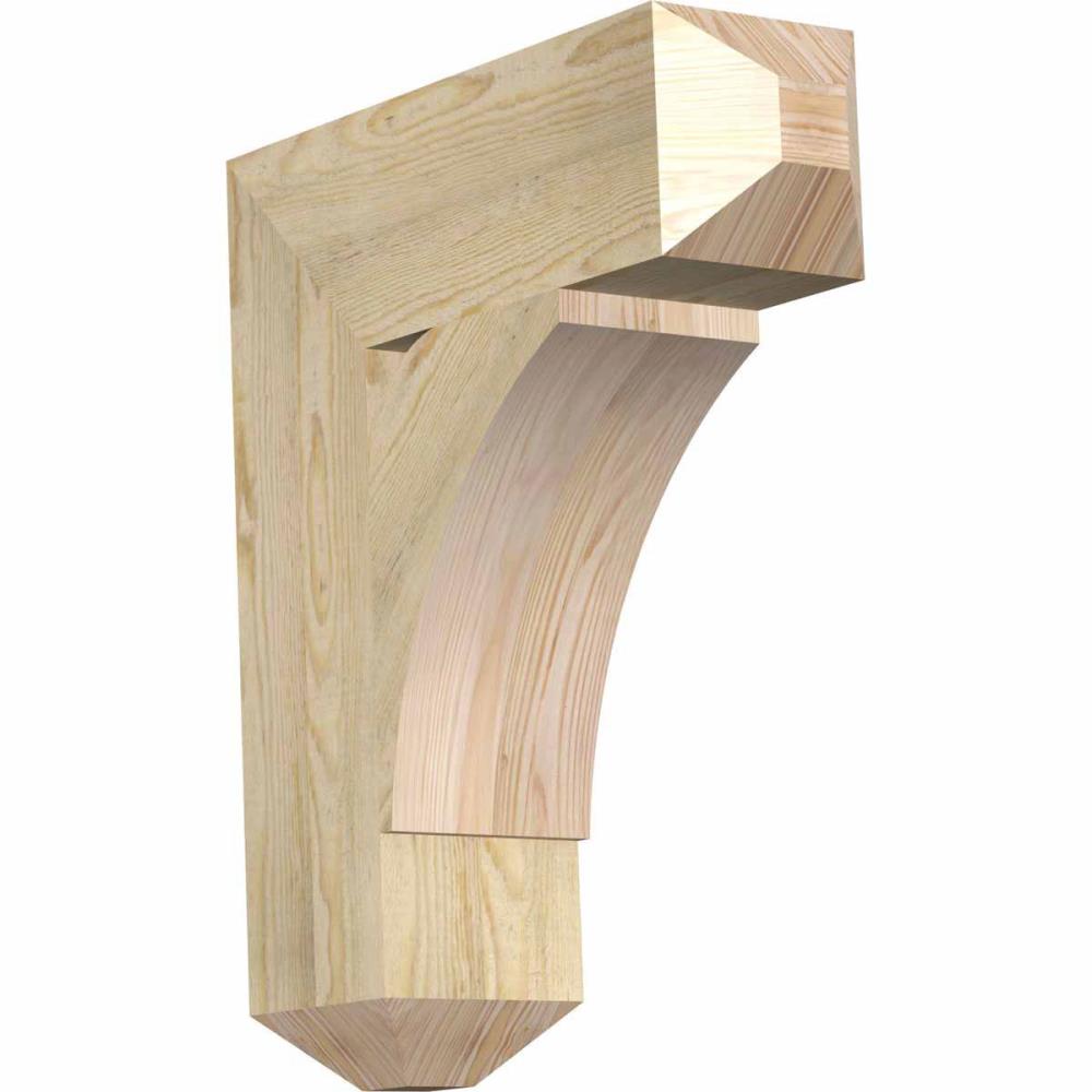 Ekena Millwork BKT06X20X24THR04RDF Thorton craftsman rough sawn 6-in x 20-in x 24-in Douglas fir Brown Wood Standard bracket