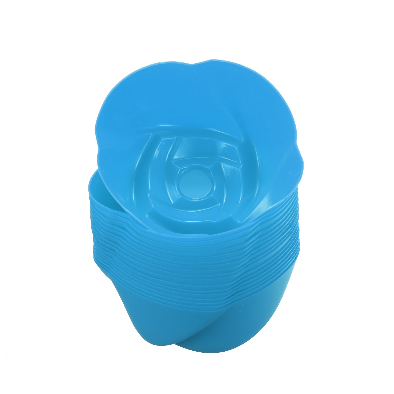 Unique Bargains 18pcs Silicone Cupcake Liners 2.75 Inch Reusable Baking Cups Nonstick Muffins Cups for Birthday Wedding Party Blue Flower