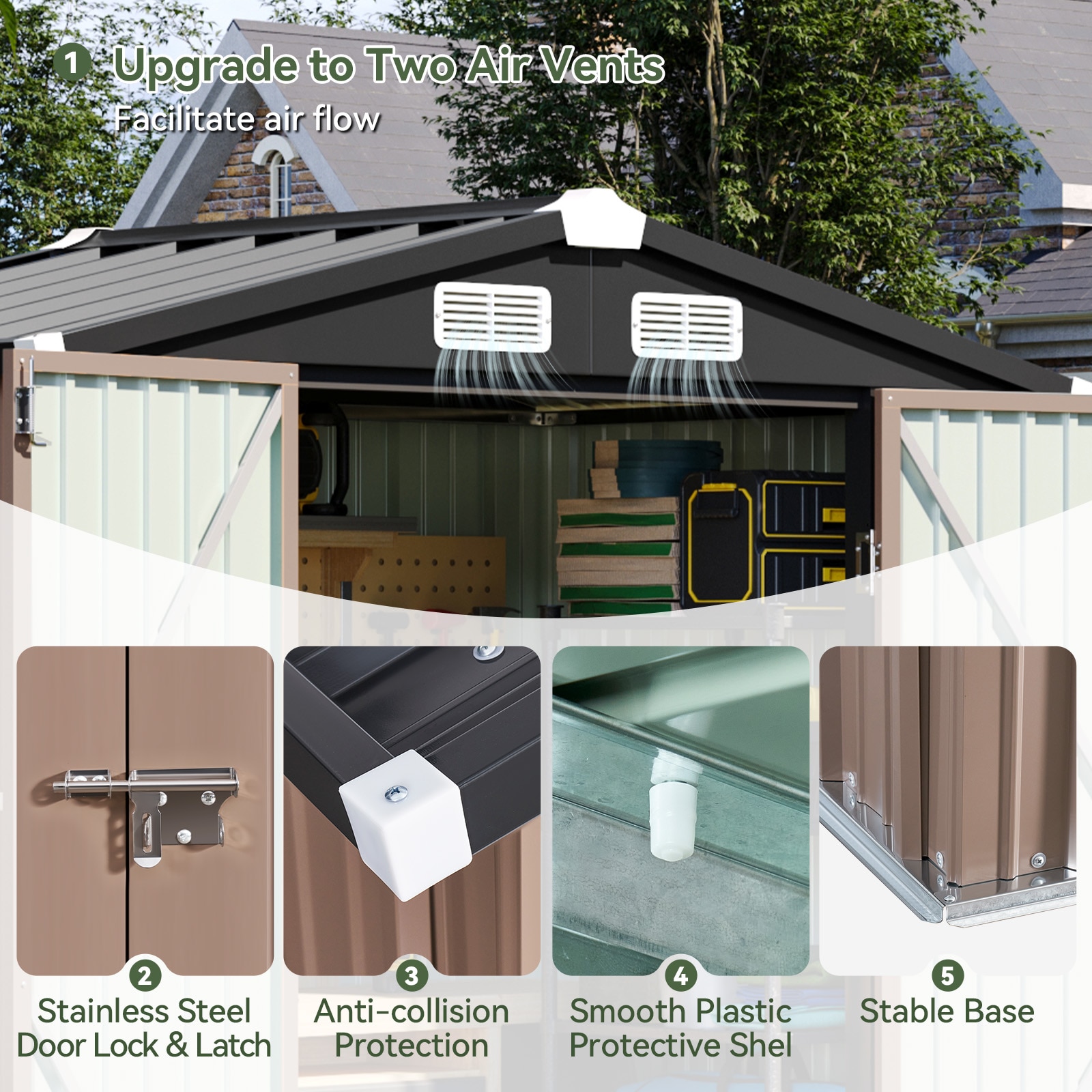 AOXUN AX-42533R Metal-Storage-Buildings-Sheds - View #3