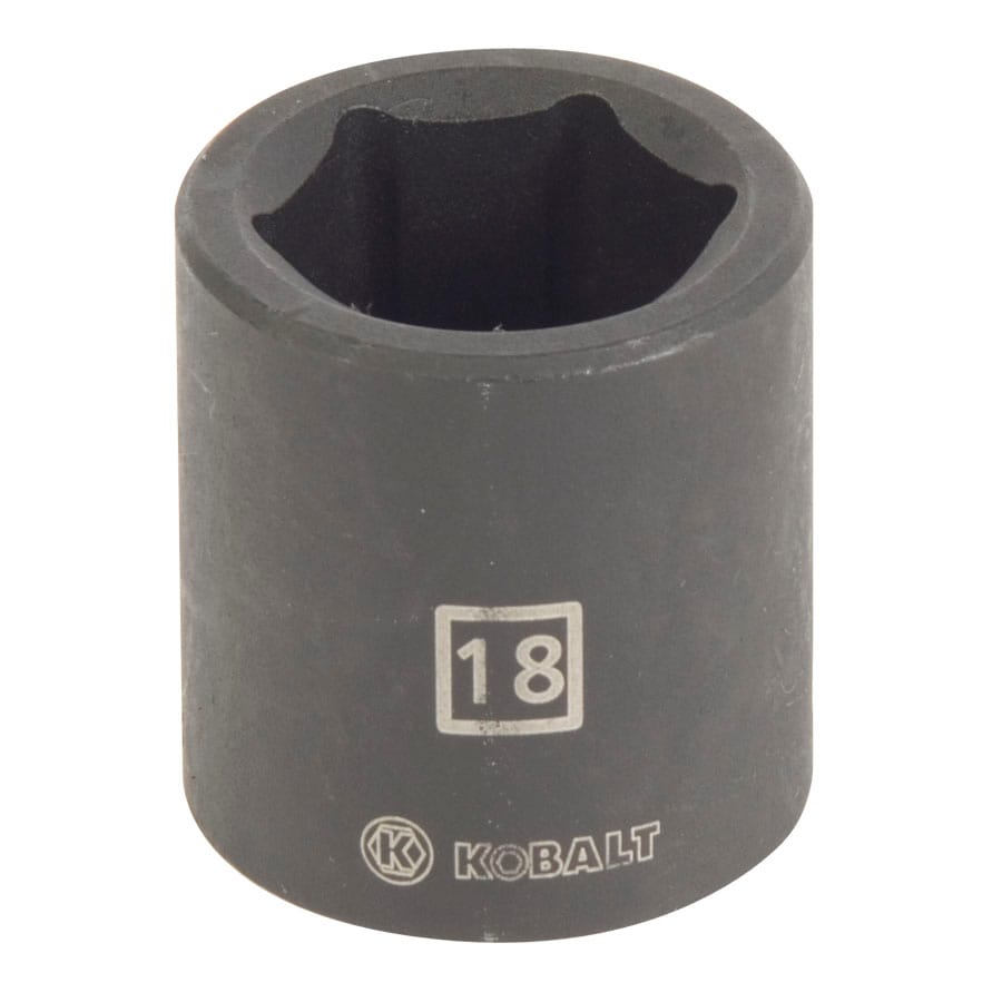 Kobalt 85475 Metric 3/8-in Drive 18Mm 6-point Impact Socket