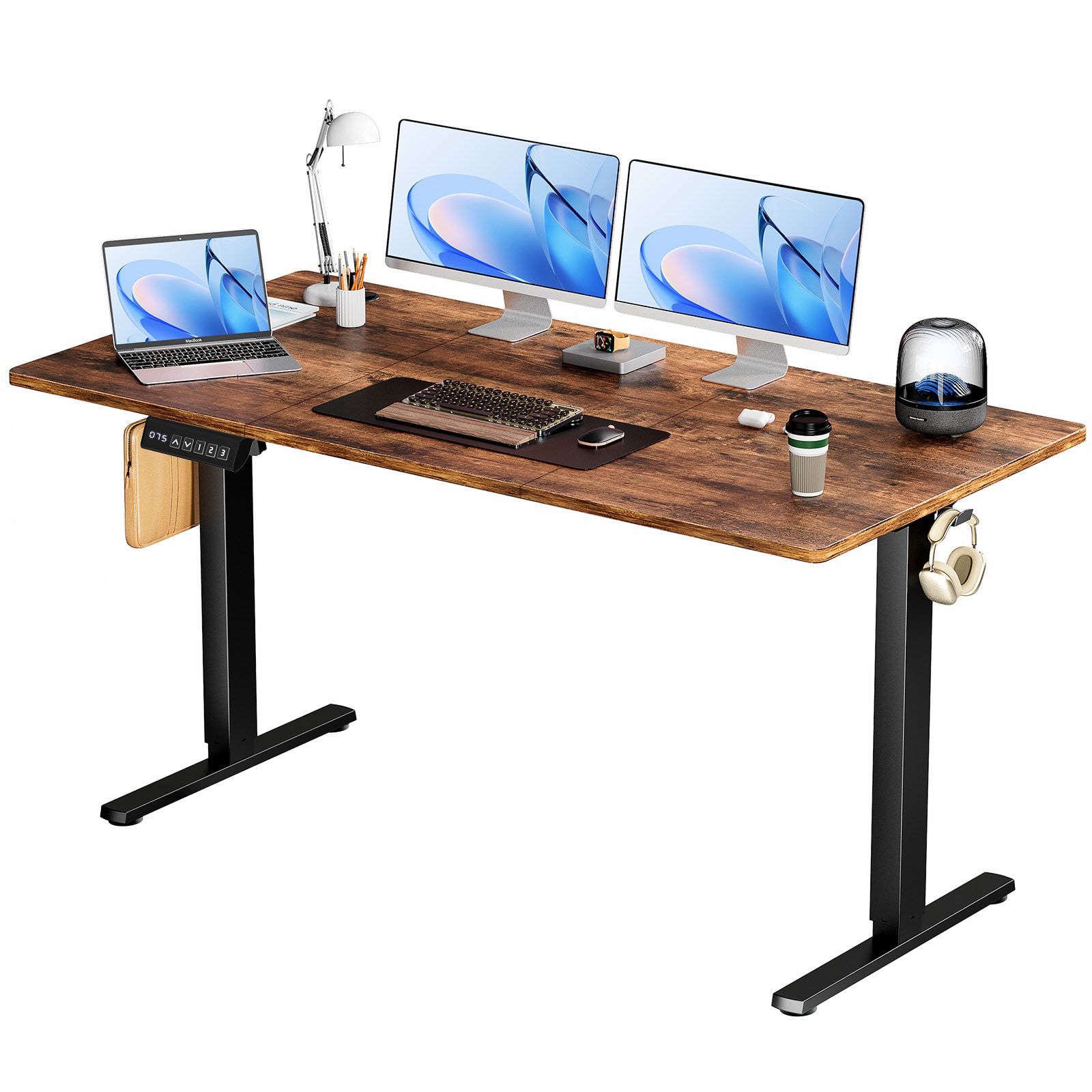 Sweetcrispy 63-in Black Modern Electric Adjustable Standing Desk