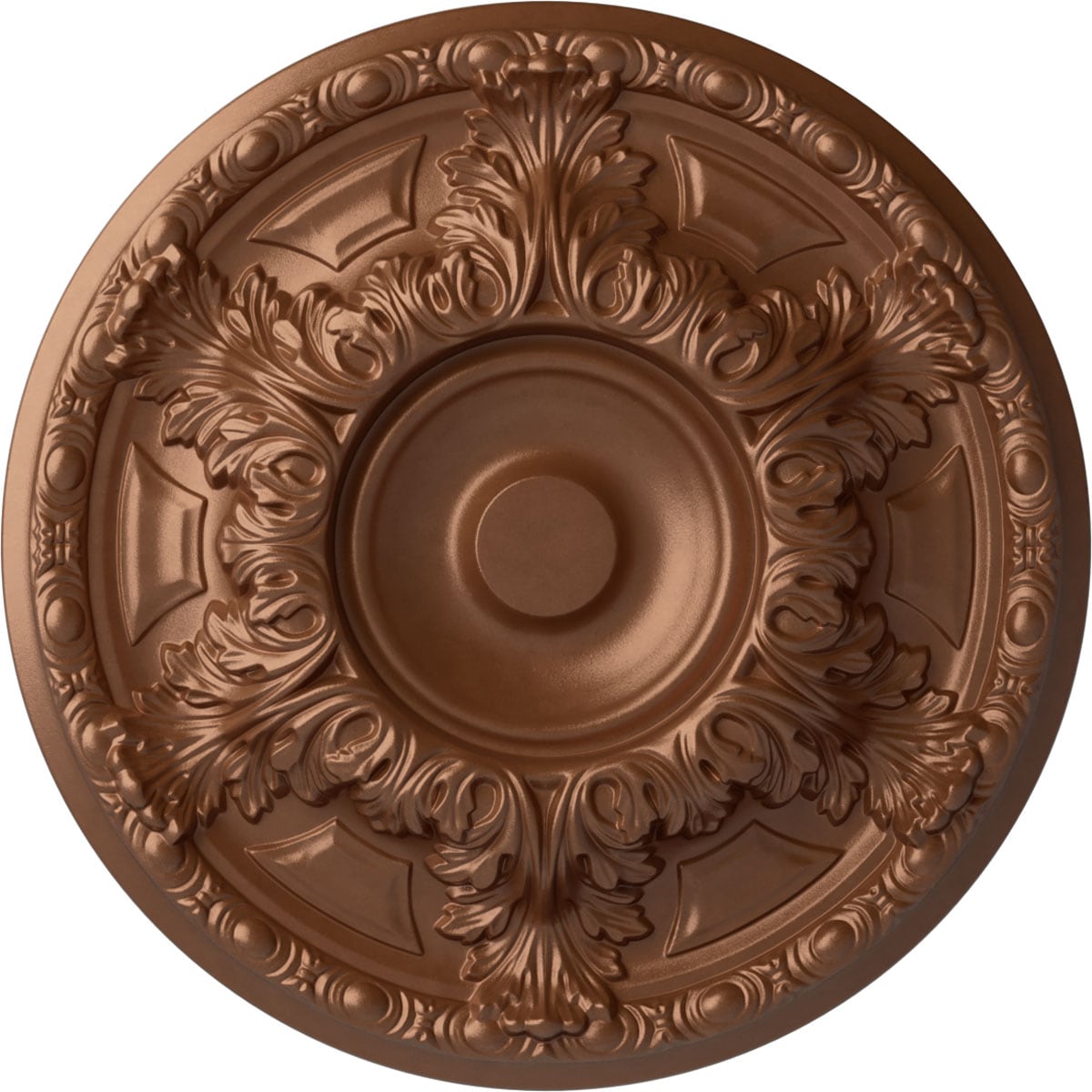 Ekena Millwork CM19GAPOS Granada 19-in W x 19-in L Painted Polished Copper Polyurethane Whole Ceiling Medallion