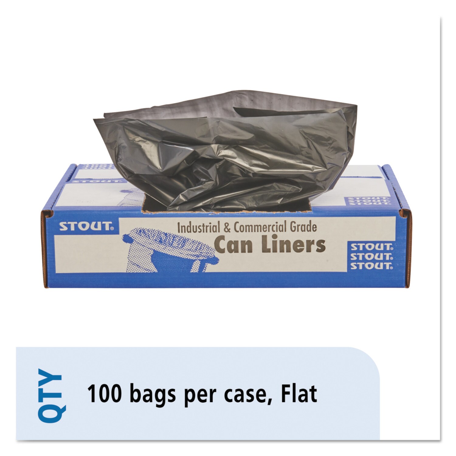 Trash Bags  10-15 Gallon Clear HD Industrial Can Liners