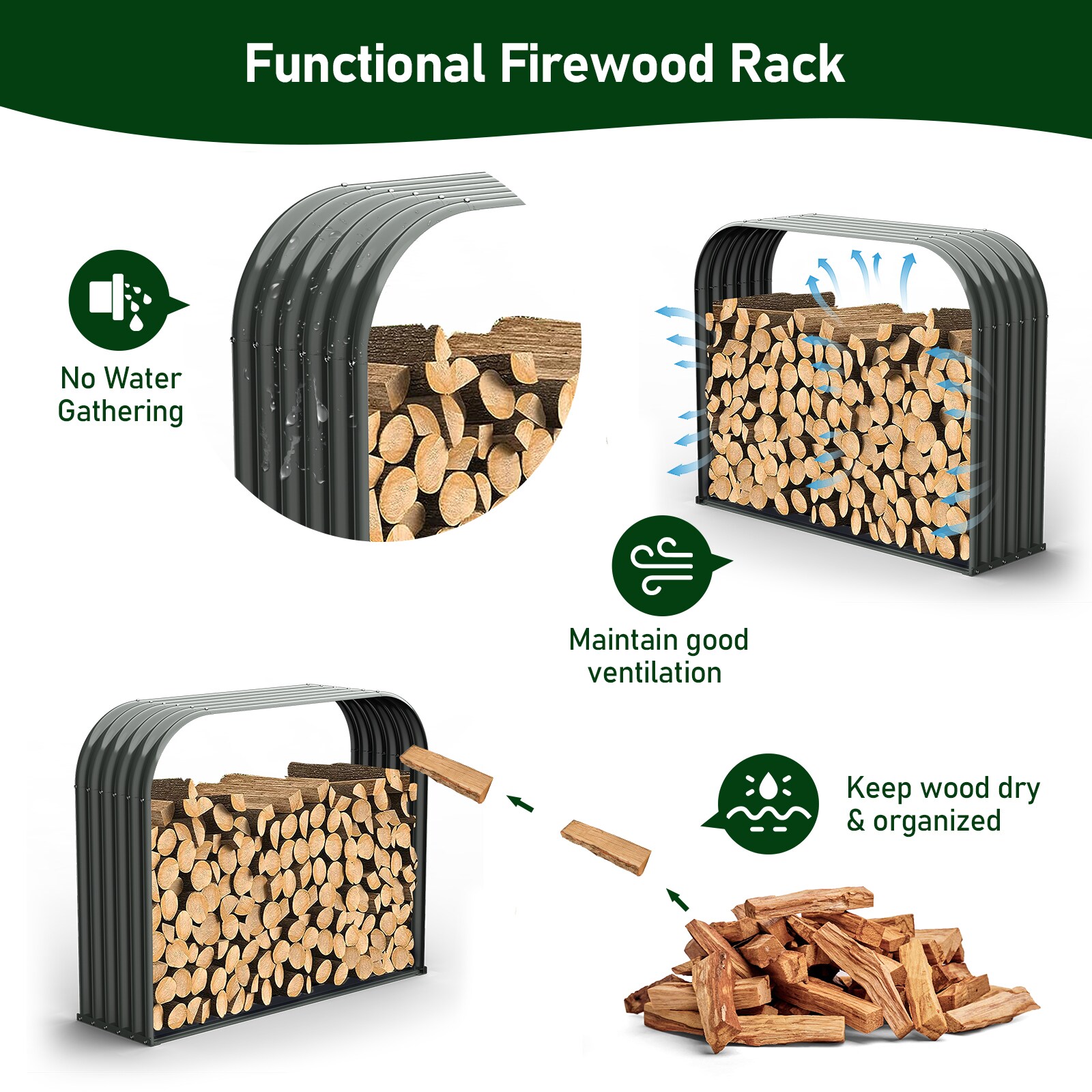 Runesay HB02ODHT-11 Firewood-Storage - View #3