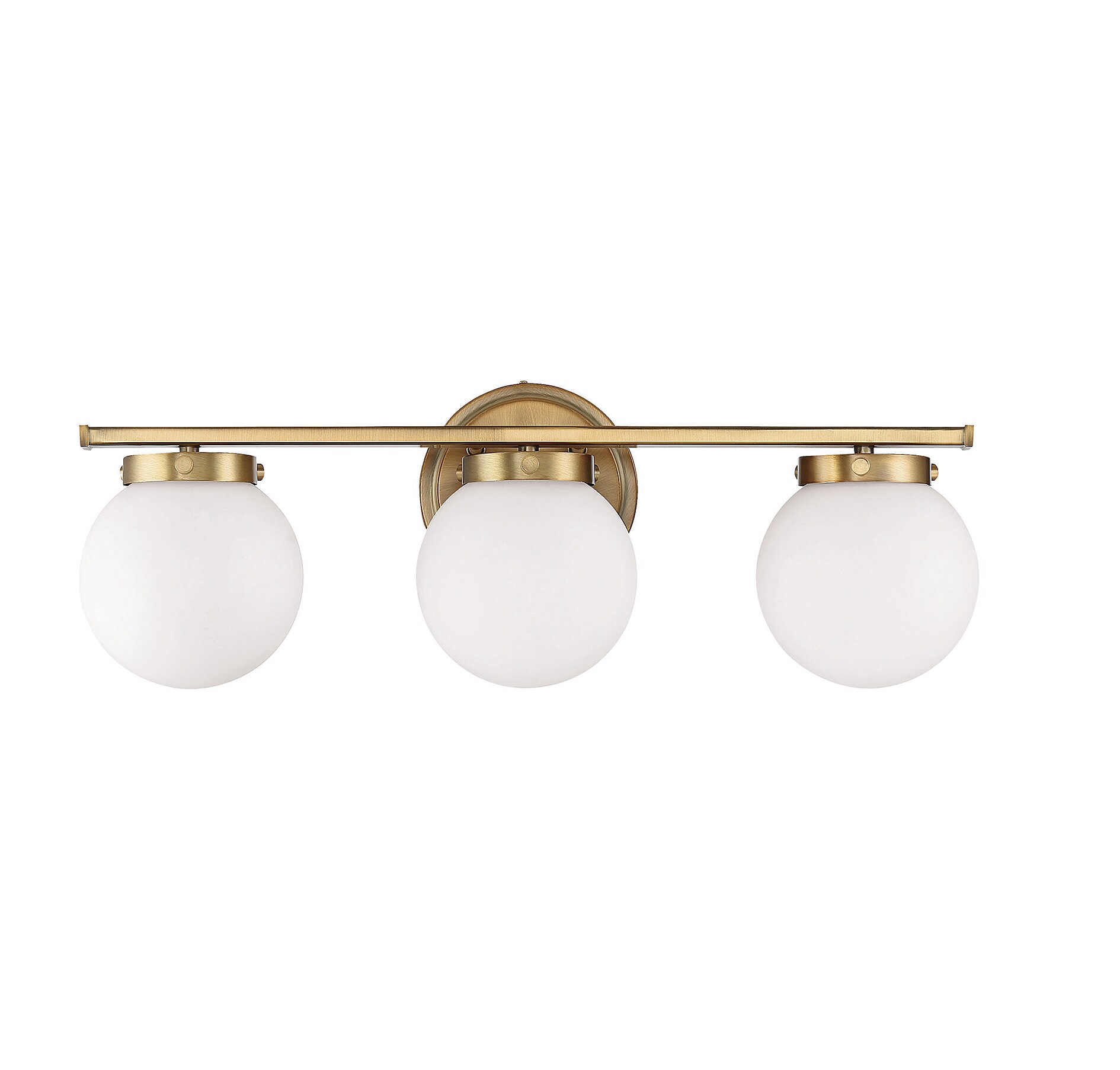 Meridian Lite Trends M80023NB Meridian 24-in 3 -Light Brushed Brass Transitional Vanity light