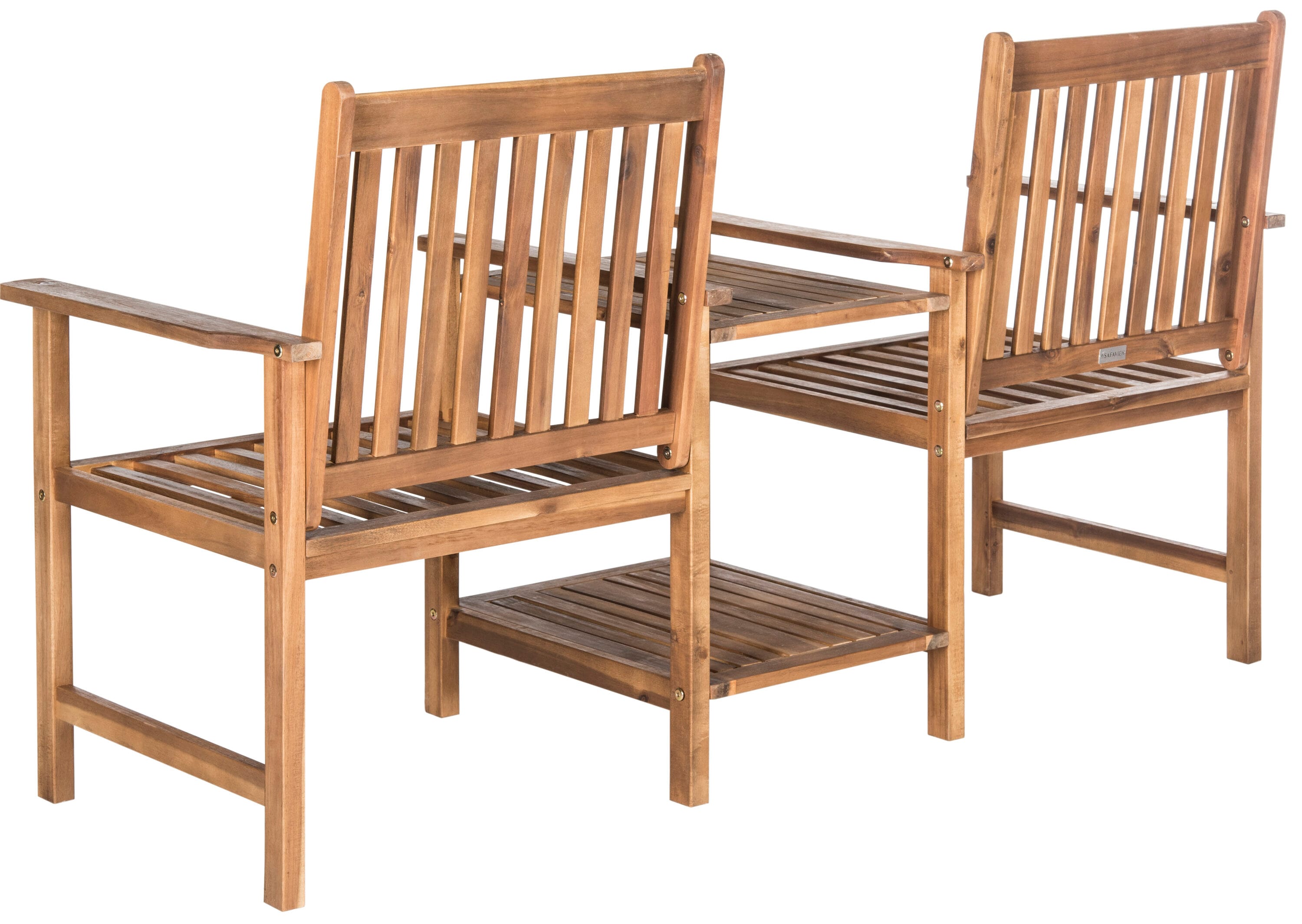 Safavieh PAT7014A Brea 65-in W x 35.4-in H Natural Acacia Traditional Bench