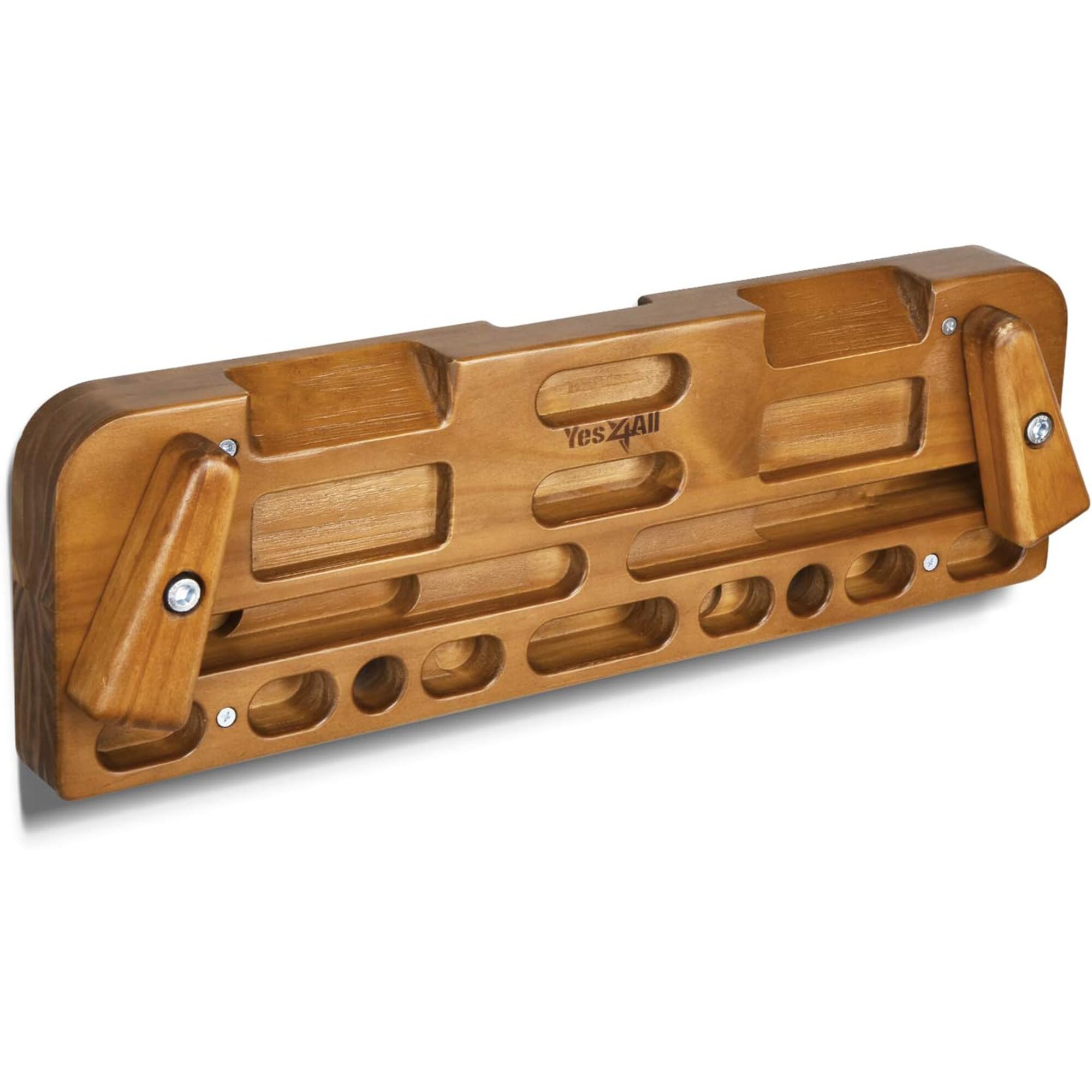 Yes4All -  Wooden Climbing Board for Grip Training Supports Up to 300 Lb Espresso