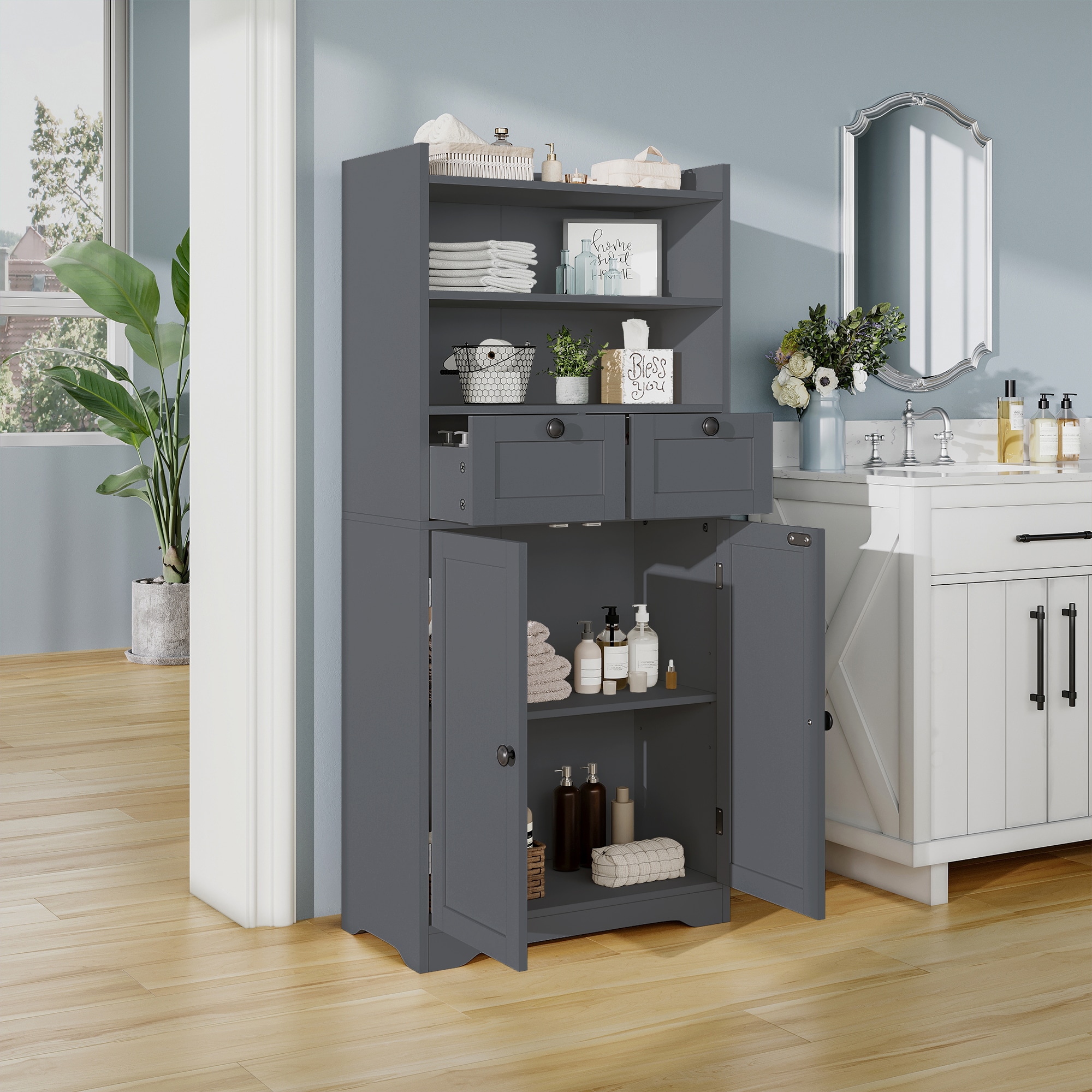VOUA SAF-JDRYRB-WHCK Linen-Cabinets - View #5