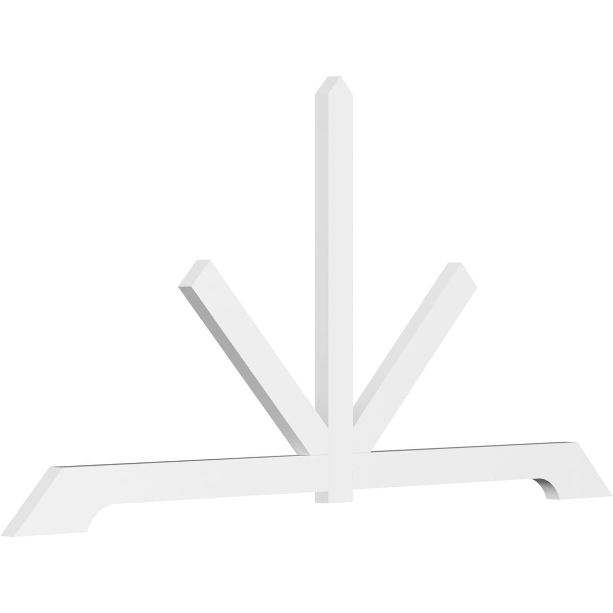 Ekena Millwork GBP096X48X0204VAN00 Vanguard White PVC Gable bracket