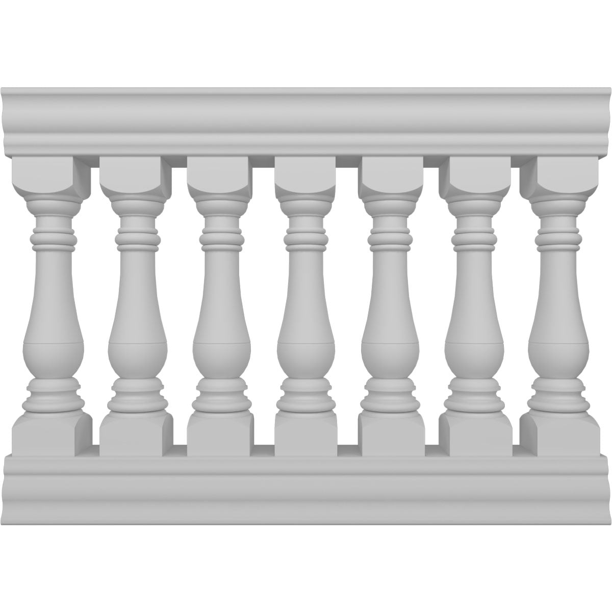 Ekena Millwork BALK38X048BRG FiberThane 4-Feet x 38-Inches Bradford Fiberglass Deck Rail Kit