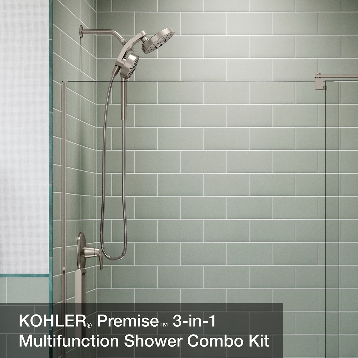 Kohler Prone 3-in-1 Multifunction Shower Head with PowerSweep