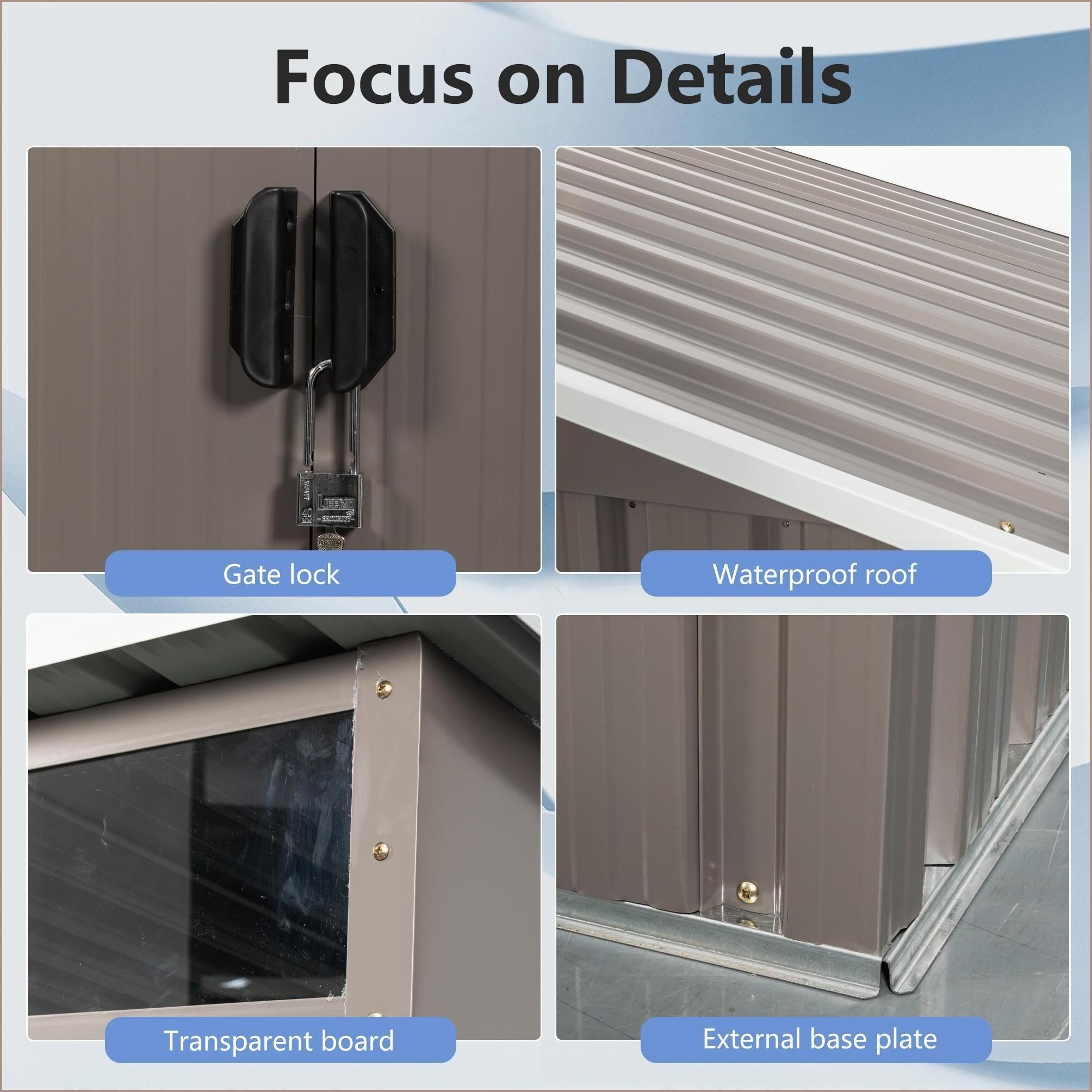 Watnature QN58CW4Y6GIF Metal-Storage-Buildings-Sheds - View #6
