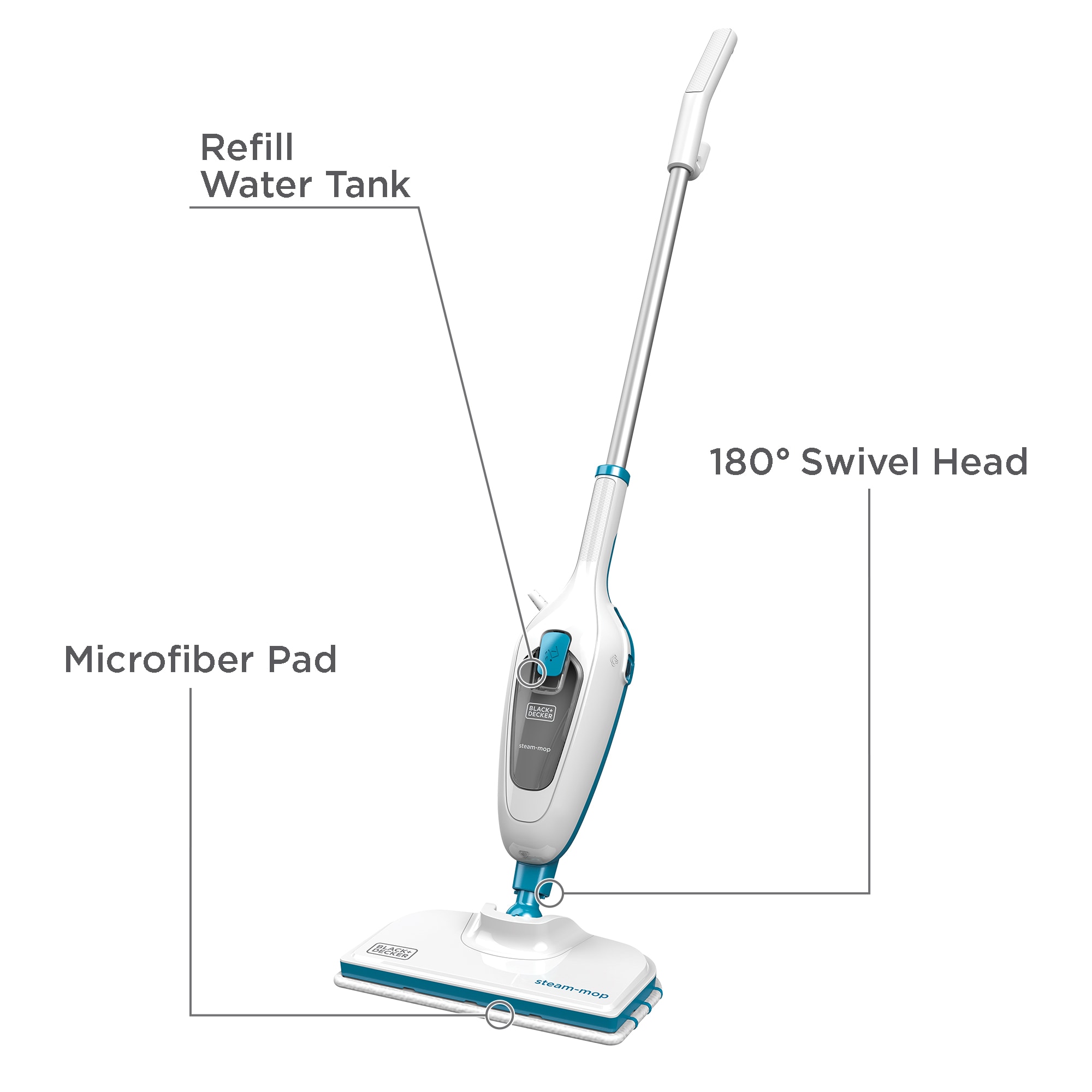 BLACK+DECKER Classic 1-Speed Steam Mop in the Steam Cleaners
