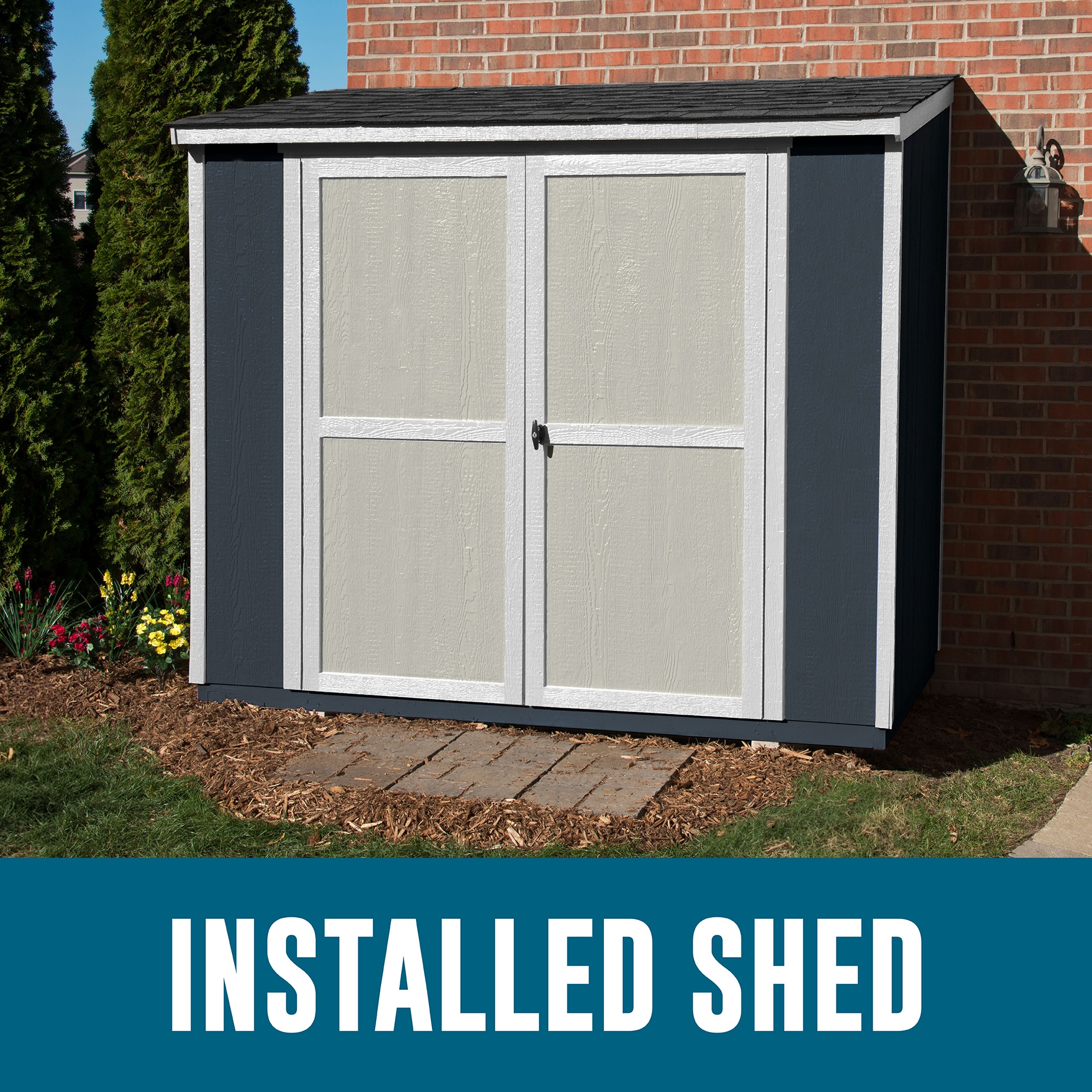 Heartland - Scottsdale 8-ft x 4-ft Installed Wood Outdoor Storage Shed (Floor Included)