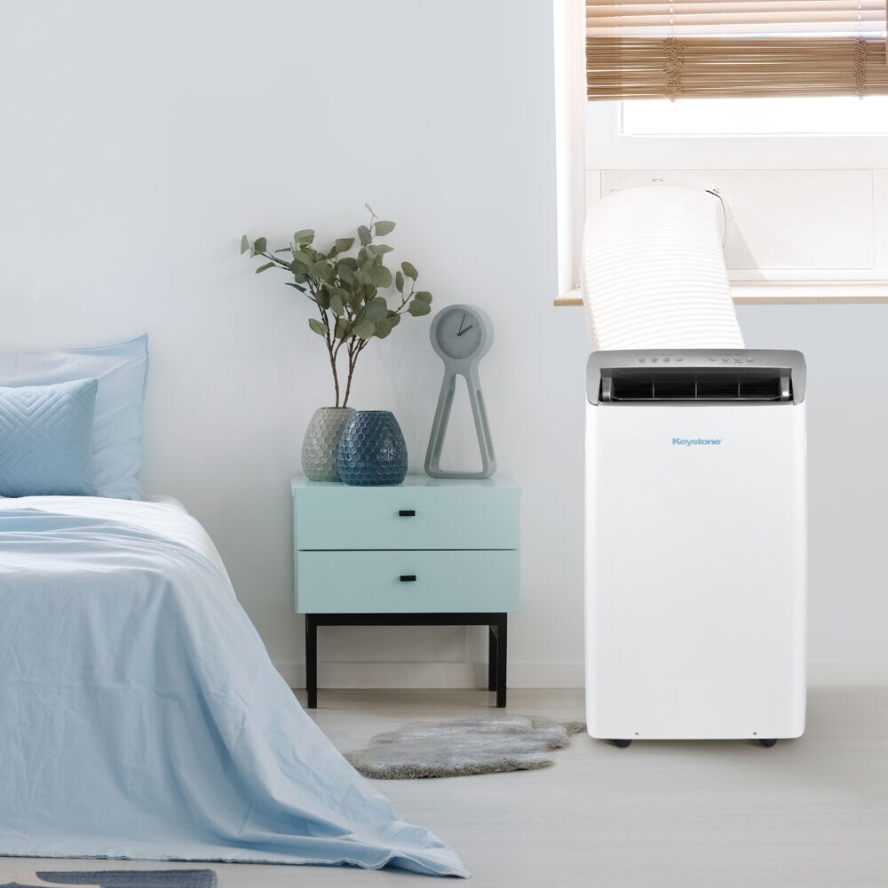 Keystone 14,000 BTU White Portable Air Conditioner with Heater and Remote