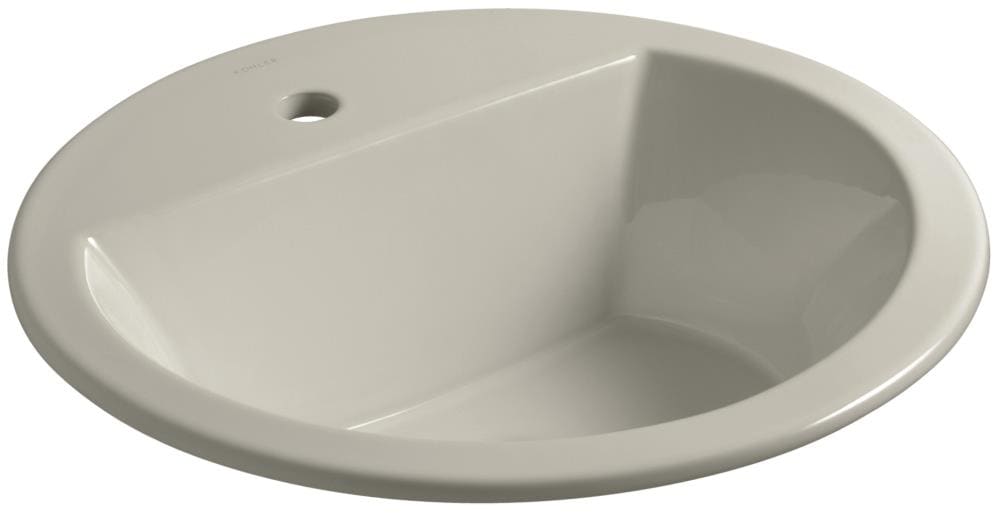 Kohler Bryant Sandbar Drop In Round Bathroom Sink 18875 In X 18875 In At 9907