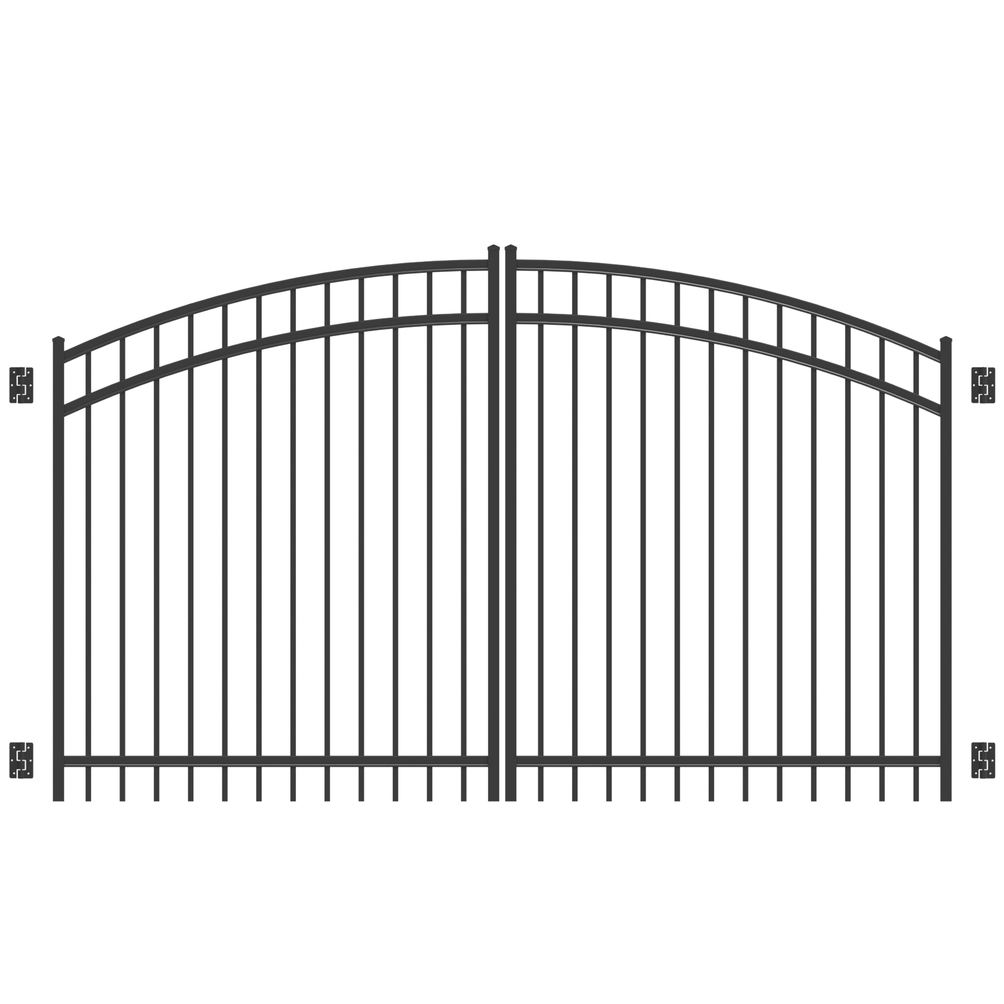 Freedom 73016964 9.75-Feet x 5.04-Feet Black Aluminum Driveway Gate