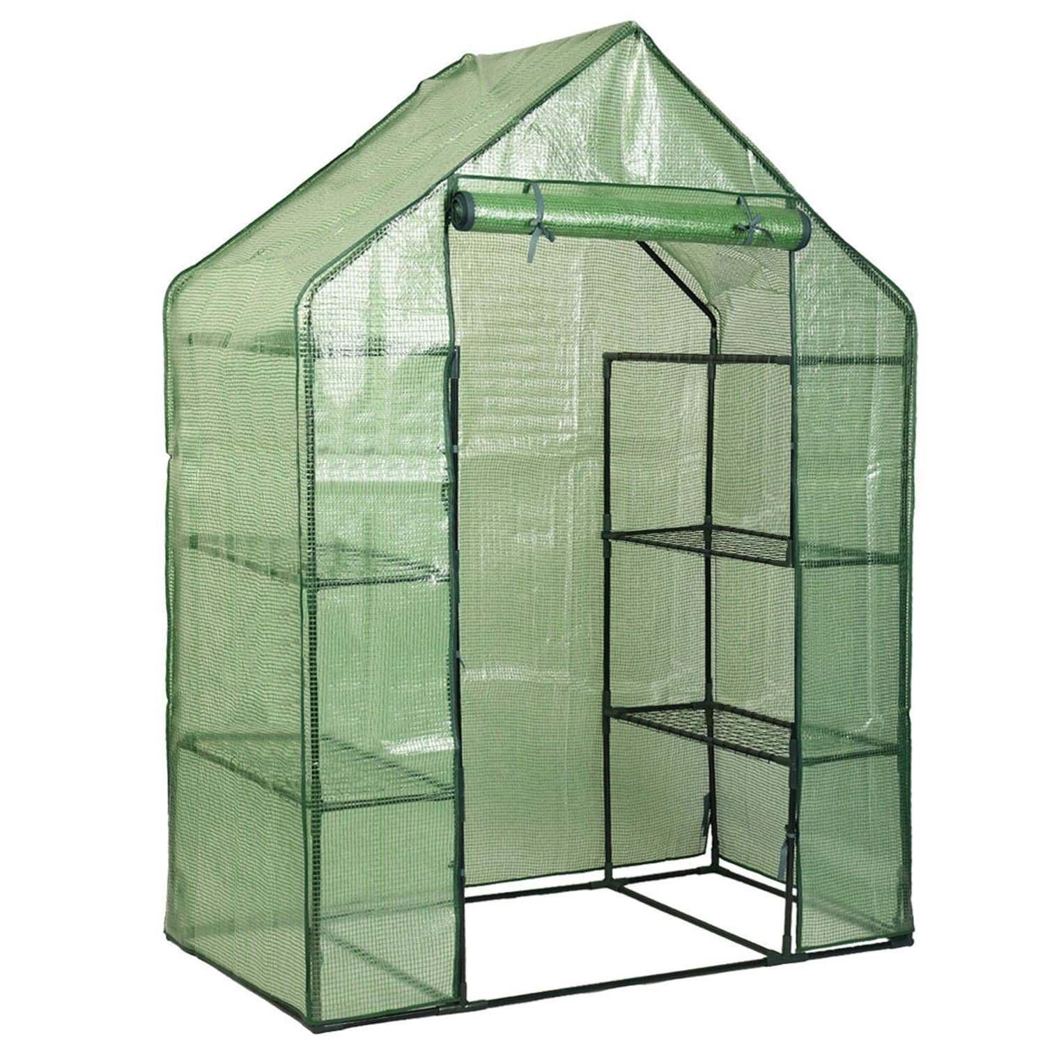 WELLFOR GT-HJY-2663 CW Greenhouse 4.71-ft L x 2.42-ft W x 6.42-ft H Green Greenhouse Kit