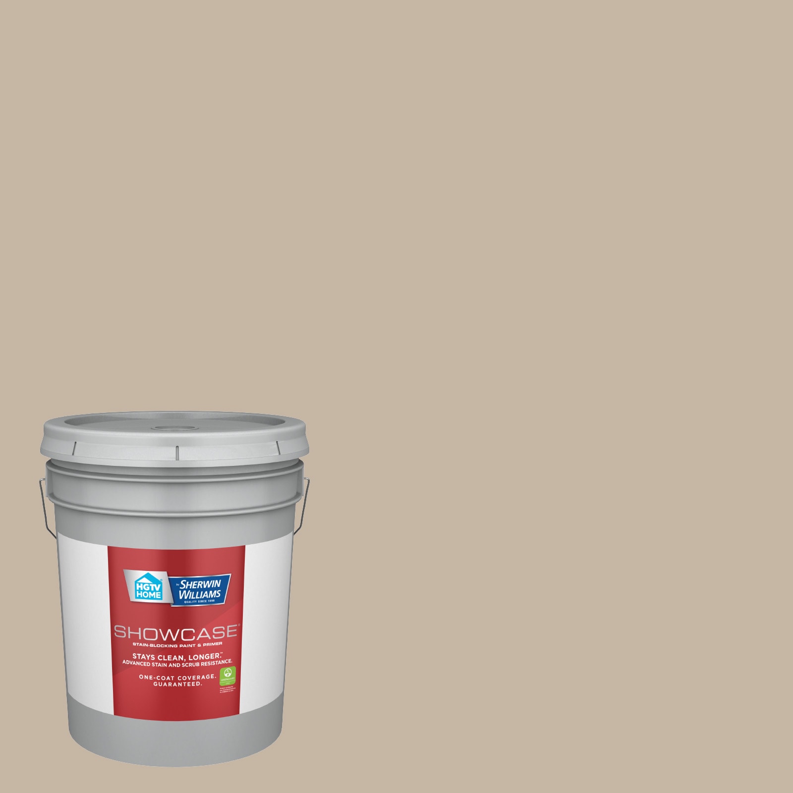 HGTV HOME by Sherwin-Williams HGSW2495-935244 Showcase Flat Lambskin Beige HGSW2495 Acrylic Interior Paint Paint + Primer ( 5-gallon )