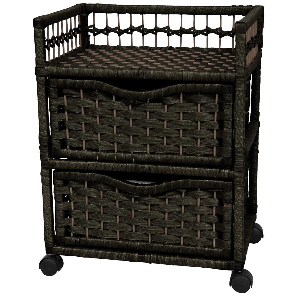 Red Lantern JH09-069-2-BLK Black Pine 2-Drawer Chest