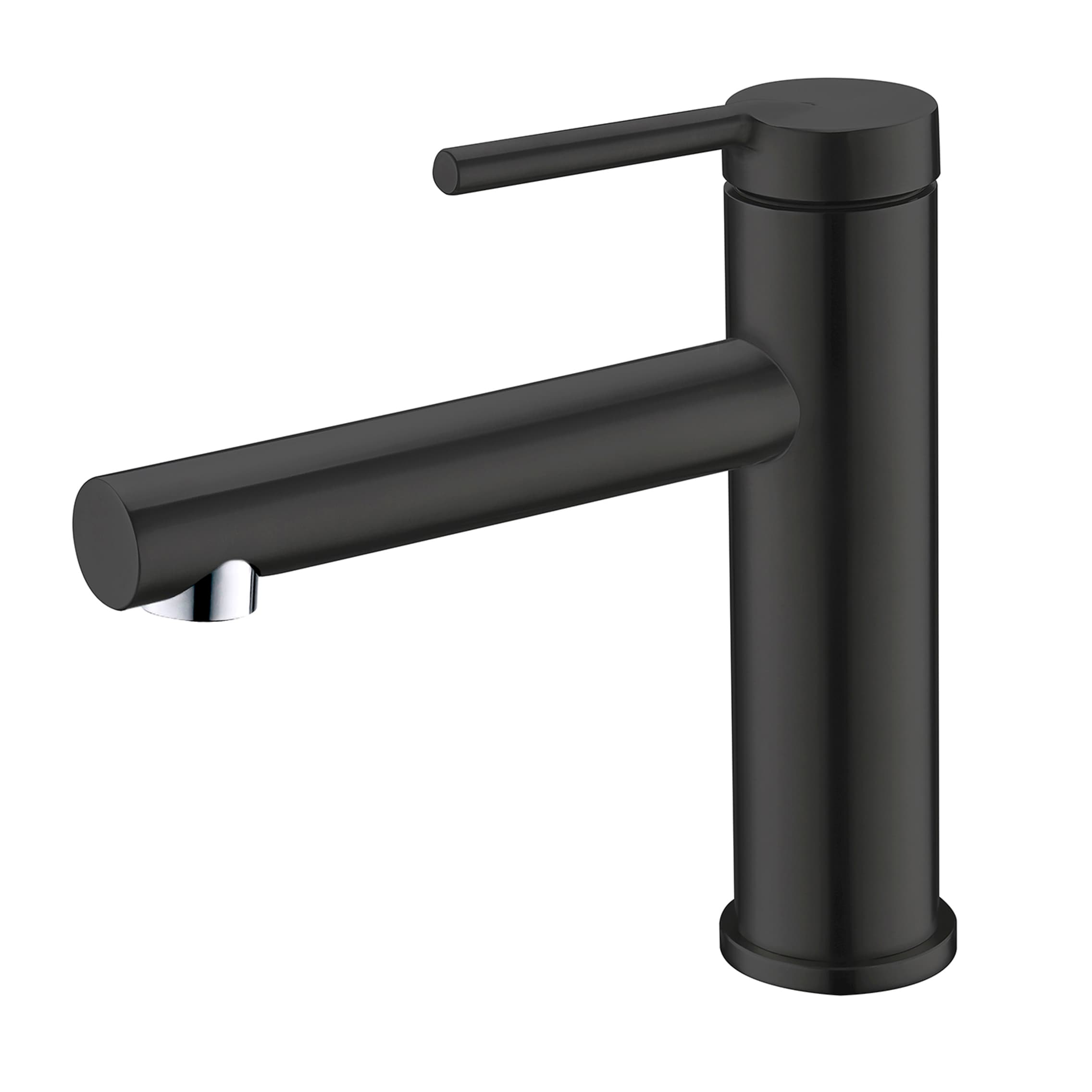 Stylish B-108N Toria Black Matte Single hole 1-handle Mid-arc Commercial/Residential Handle Bathroom Sink Faucet