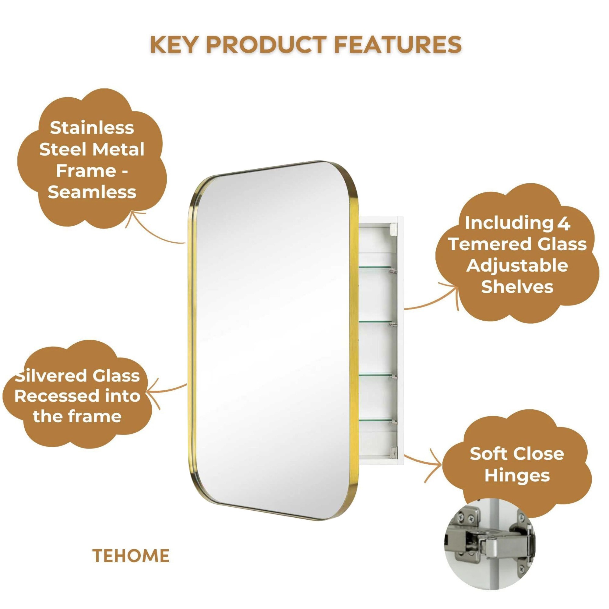 TEHOME GC-XB0016 Bathroom-Medicine-Cabinets - View #5