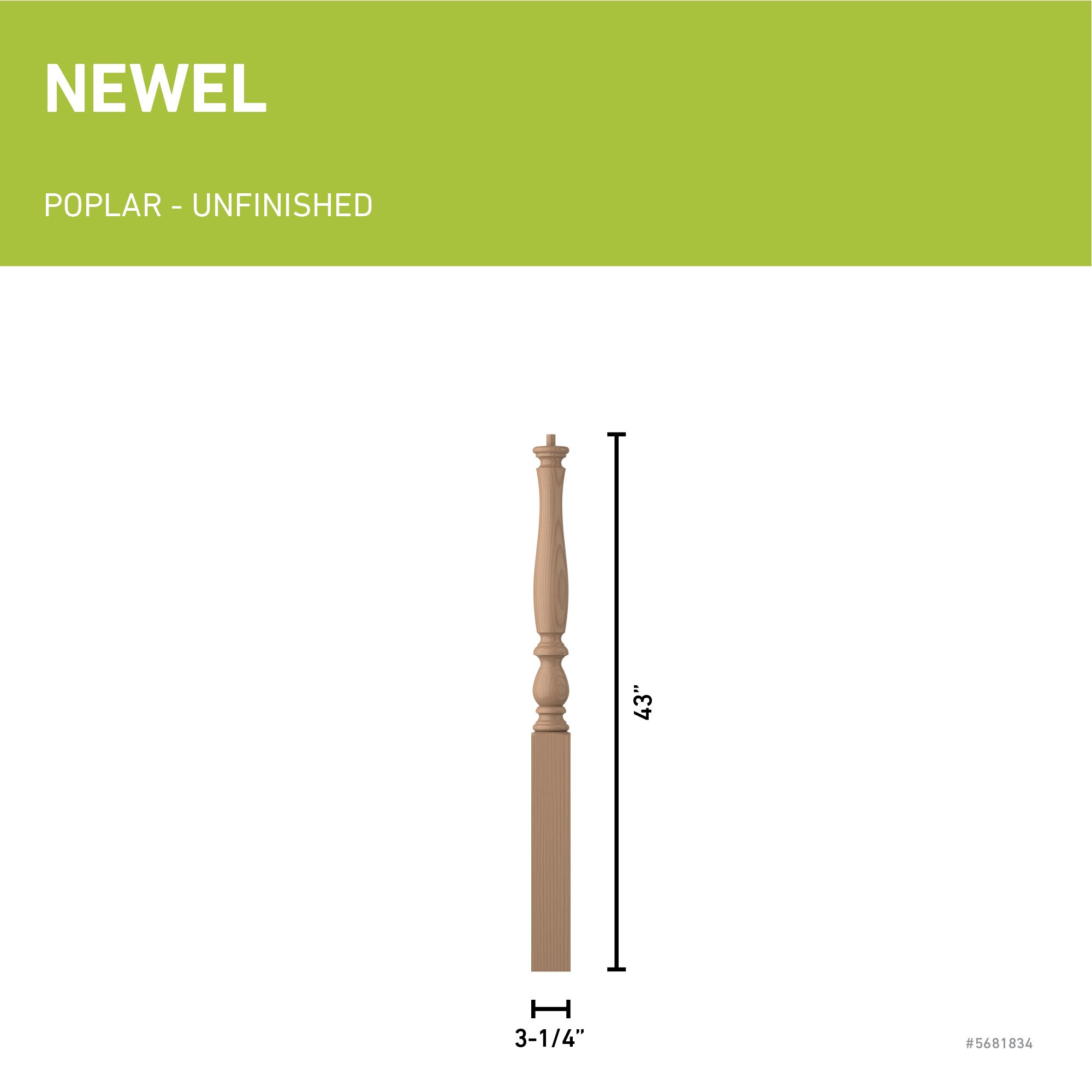 L.J. Smith Stair Systems LJP-3910-P Interior-Stairpart-Newel-Posts - View #3