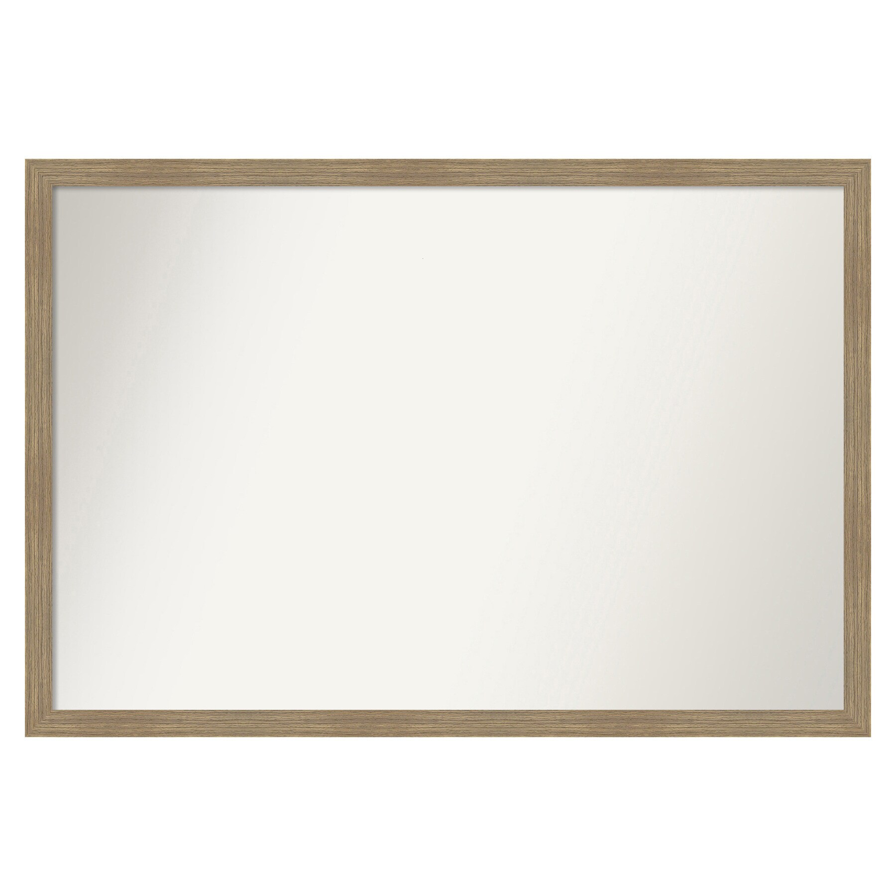 Amanti Art A17008262563 Woodgrain Stripe Frame 38-Inches W x 26-Inches H Rectangle Woodgrain Stripe Mocha Framed Wall Mirror