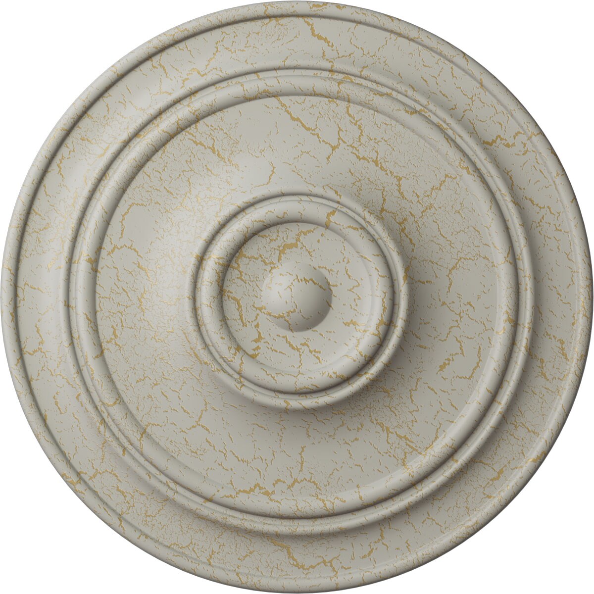 Ekena Millwork CM40CLPCC Small Classic 40.25-in W x 40.25-in L Painted Pot Of Cream Crackle Polyurethane Whole Ceiling Medallion