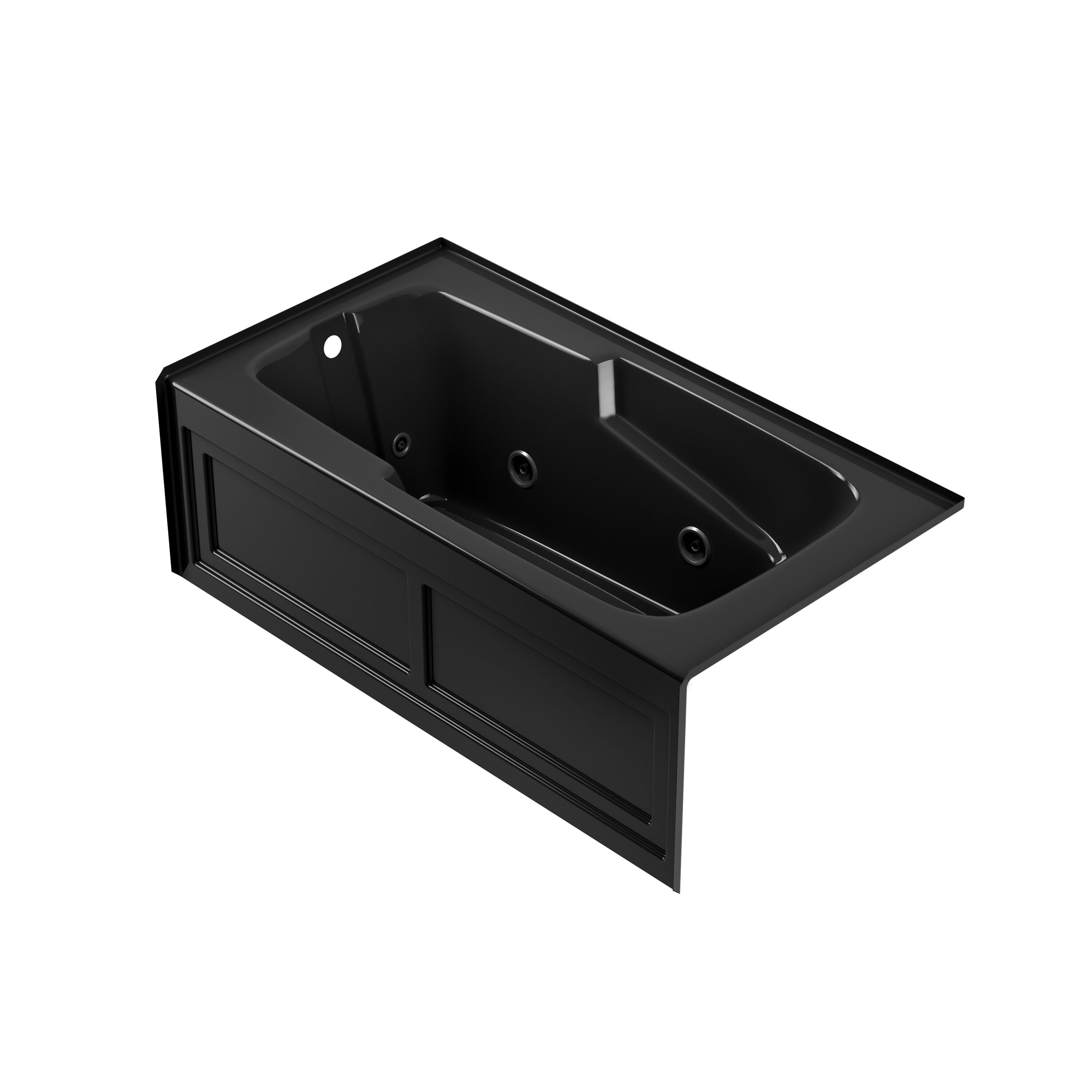 Jacuzzi NG52917 CETRA 32-in x 60-in Black Acrylic Rectangular Alcove Whirlpool tub ( Left Drain )