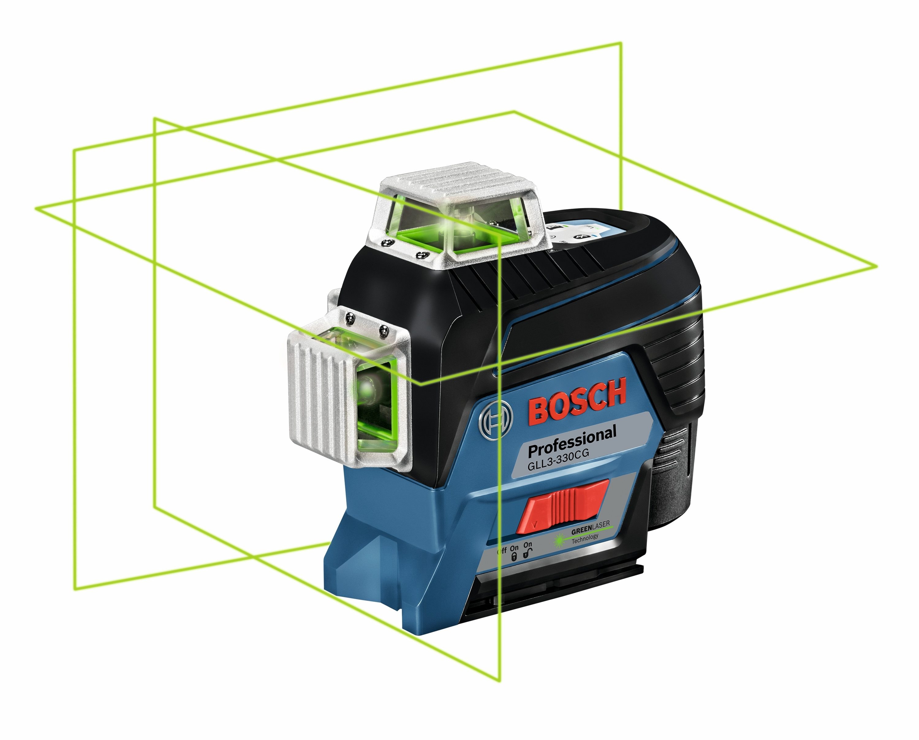 Bosch Green 330-ft Indoor Cross-line Laser Level with 360 Beam in the Laser  Levels department at