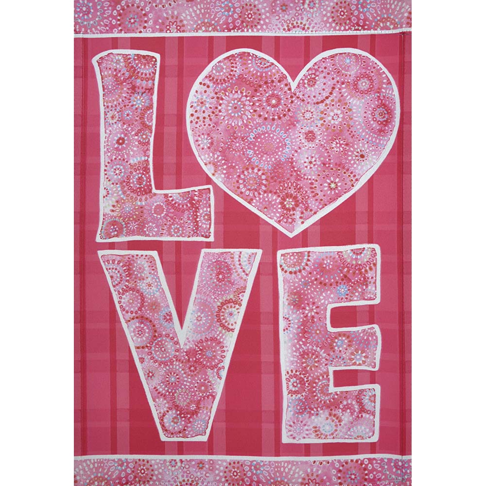 Rain or Shine 1.5-ft W x 1.04-ft H Valentine's Day Garden Flag at