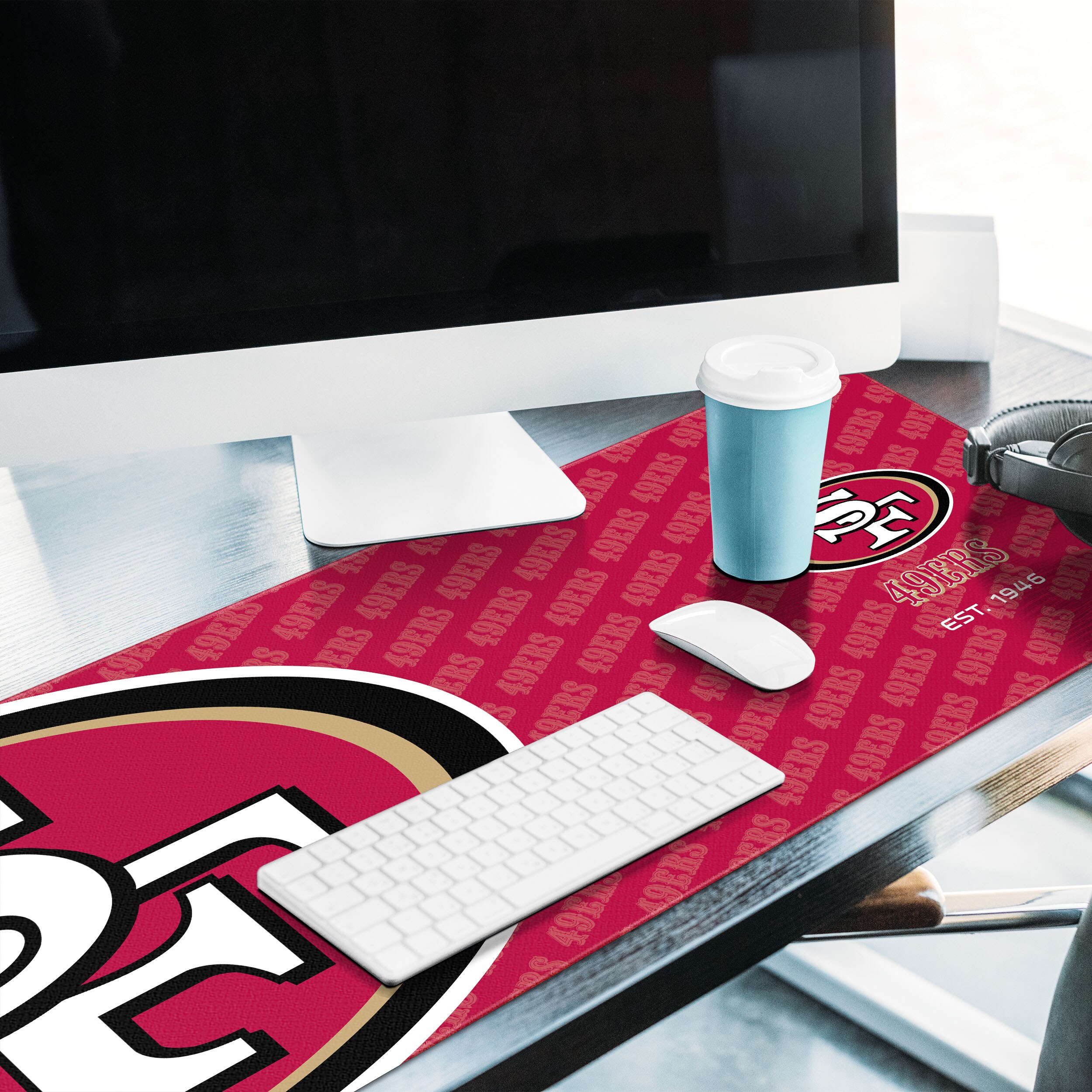 Nfl San Francisco 49ers Logo Series 31.5 X 12 Desk Pad : Target