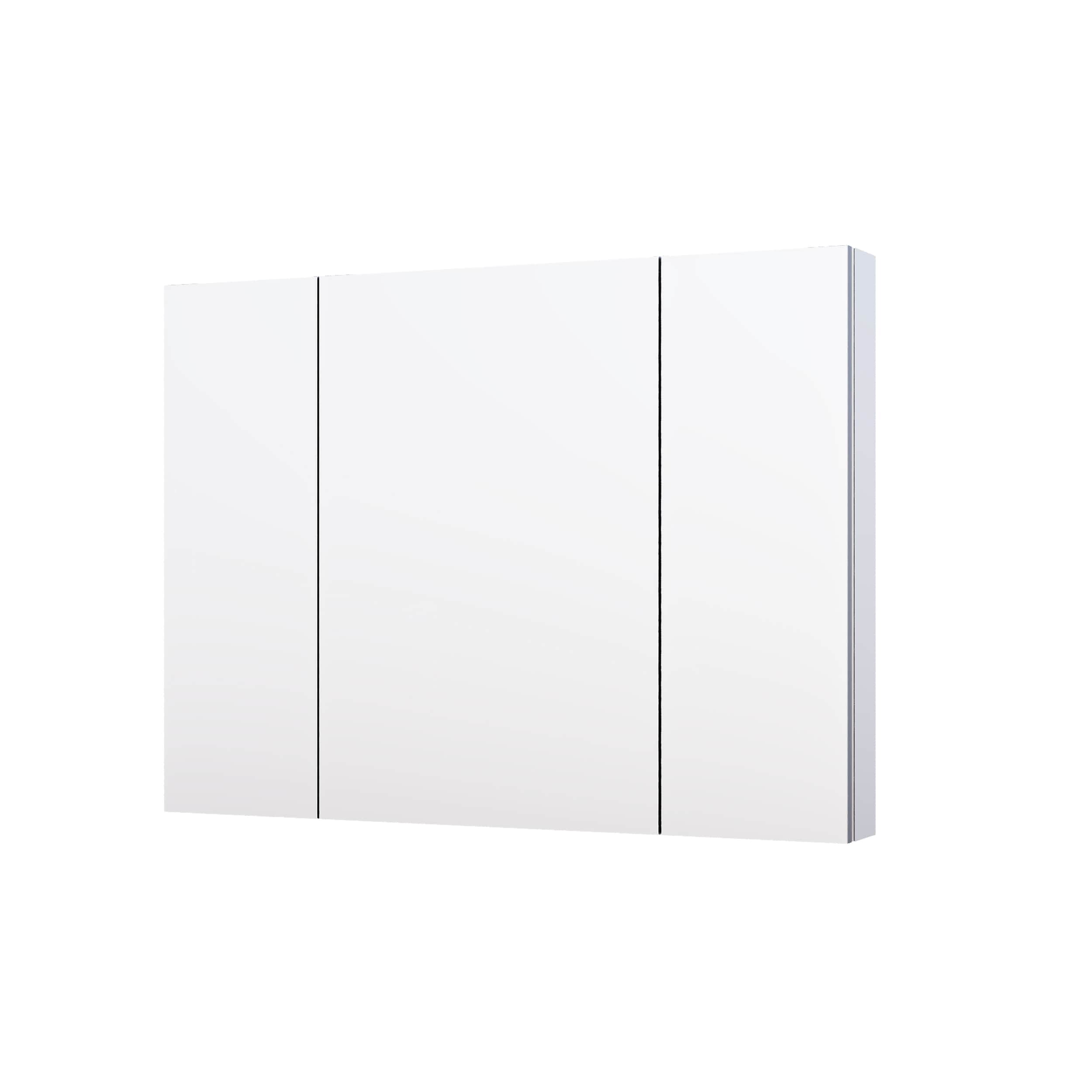 WELLFOR ROSA4030MC ROSA 40-in x 30-in Surface/Recessed Mount Aluminum Mirrored Rectangle Soft Close Medicine Cabinet