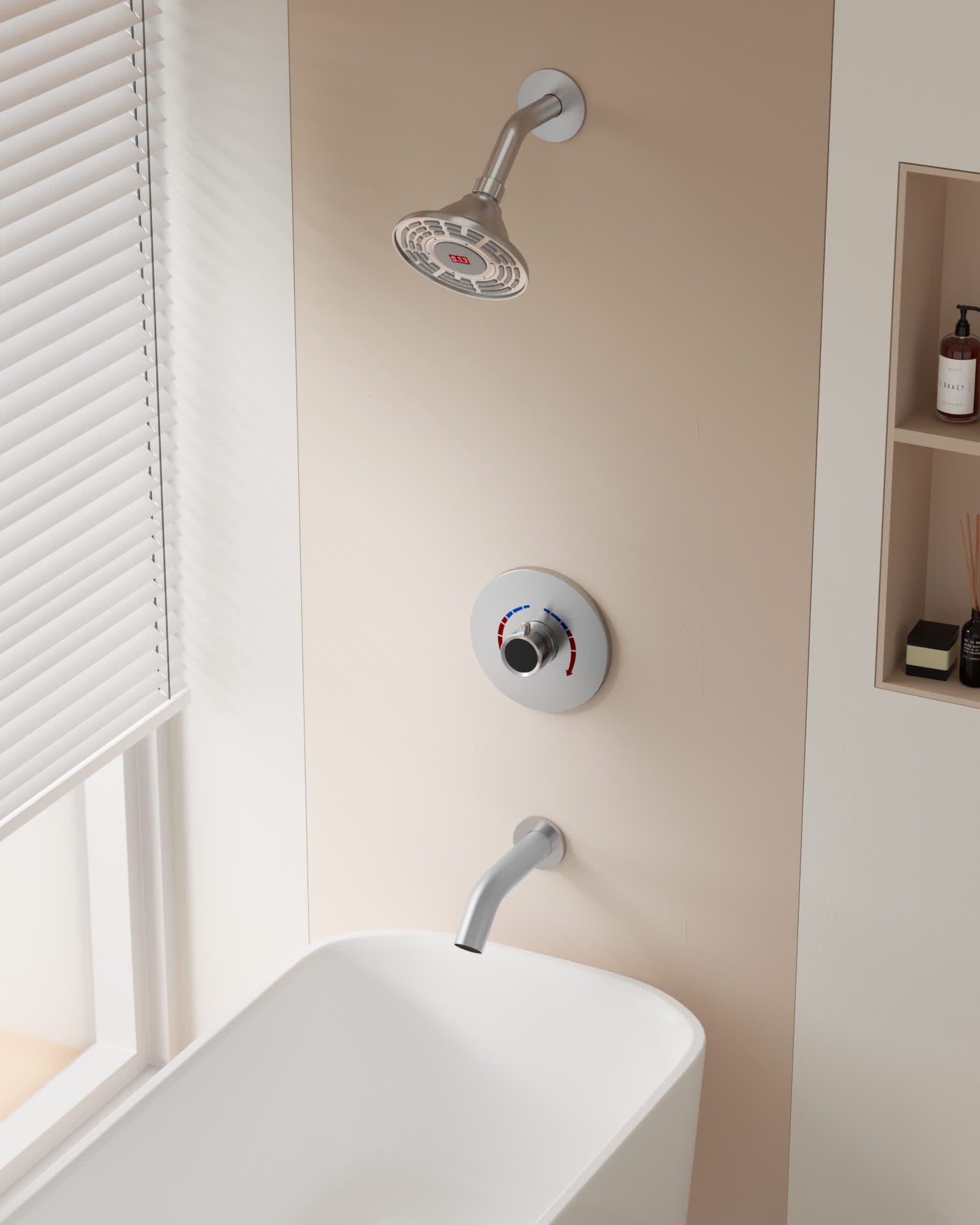 EVERSTEIN SFS-1018-NK5 Showerhead-Bar-Panels - View #2